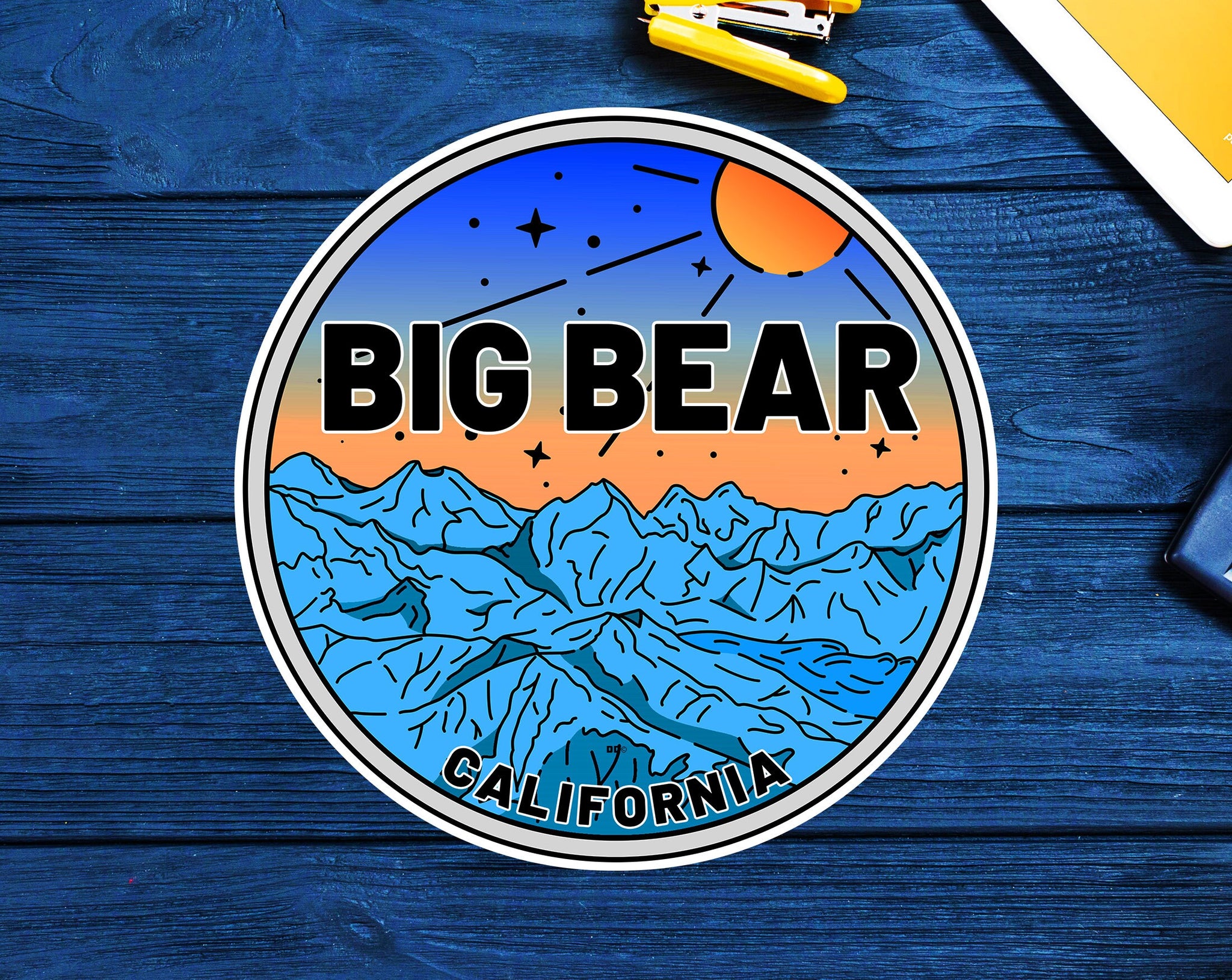 Skiing Big Bear California Sticker Decal Ski Skier Lake Vinyl 3"