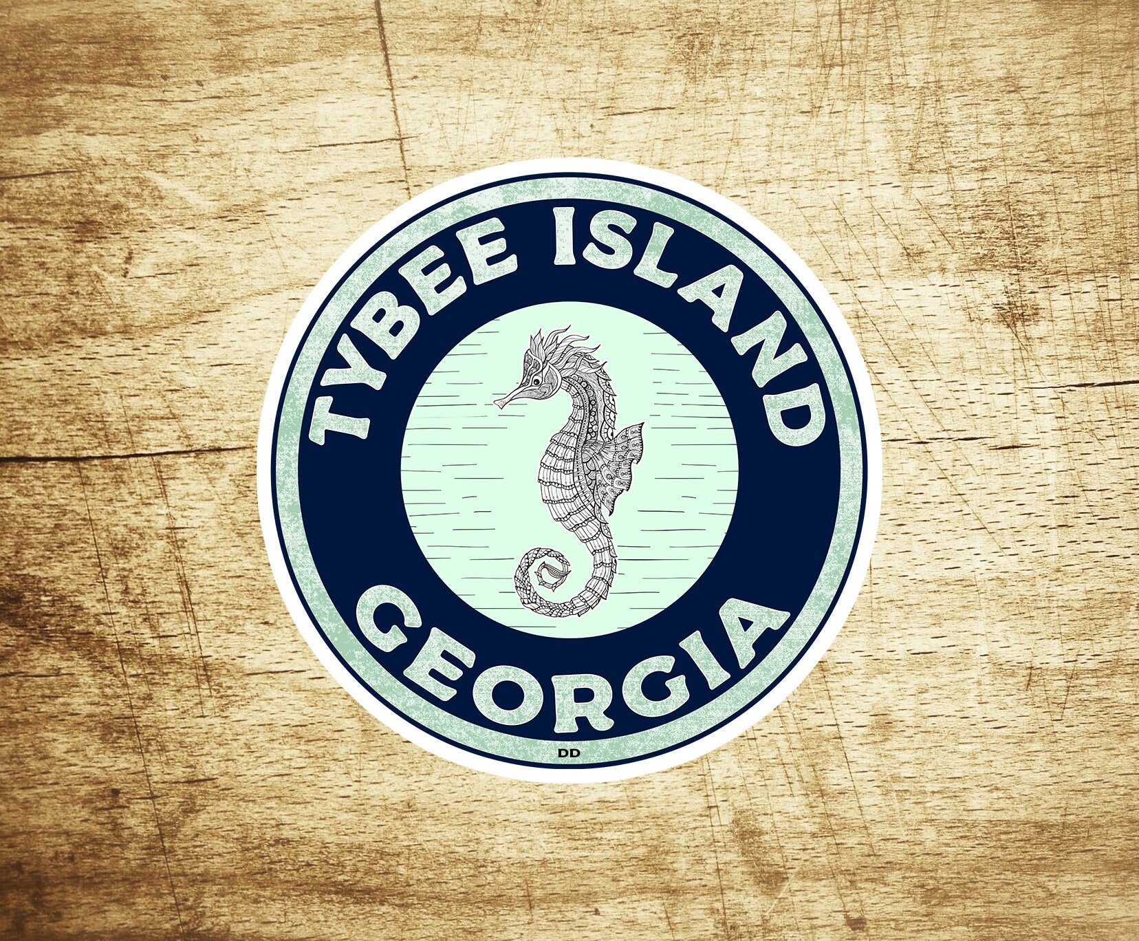 Tybee Island Georgia Decal Sticker Atlantic Ocean Crab Vinyl Indoor Outdoor