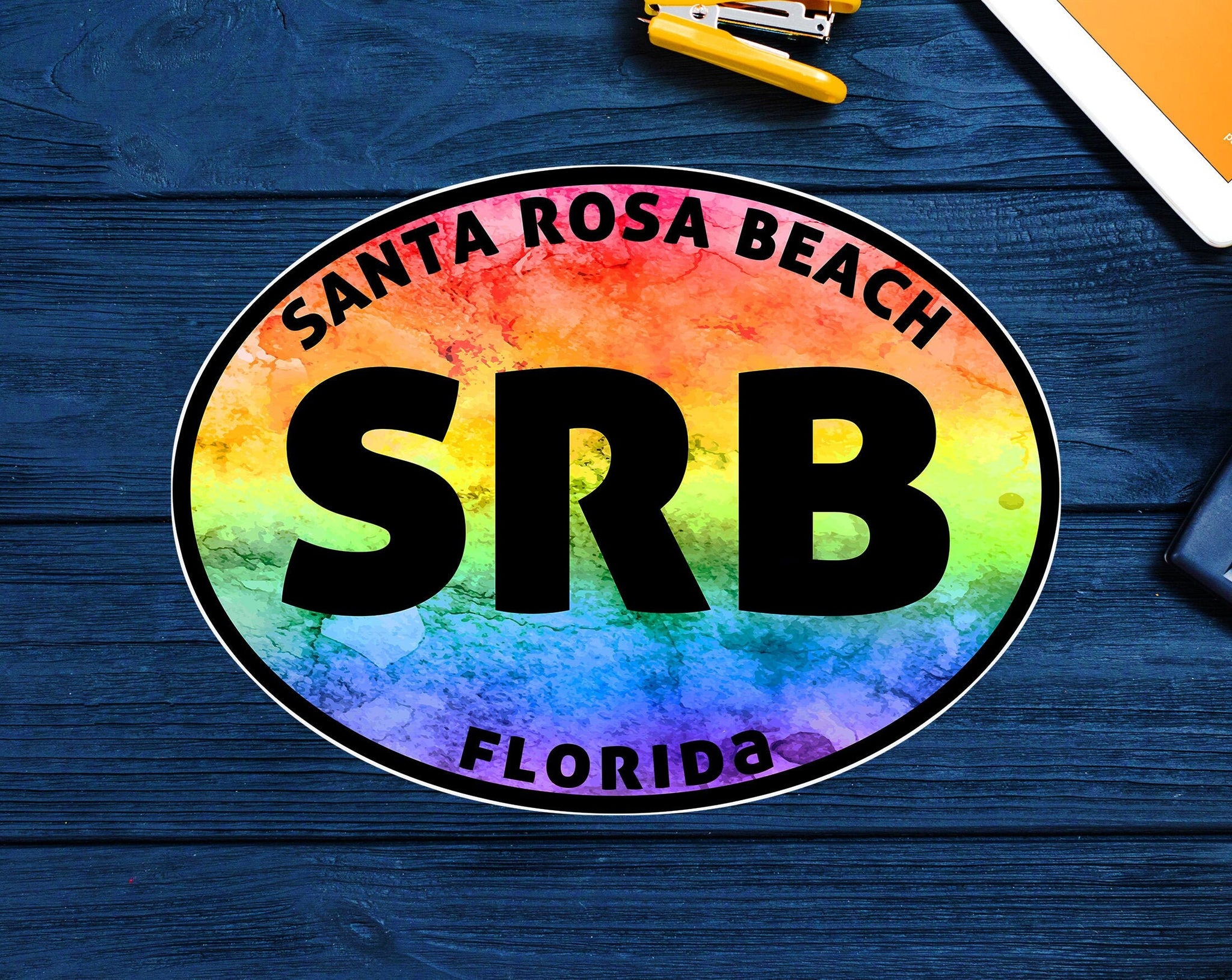 4" Santa Rosa Beach Florida Sticker Decal 30A A Vinyl Emerald Coast Indoor Outdoor