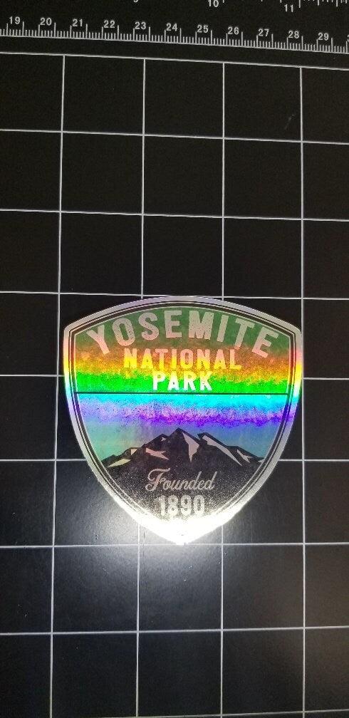 Yosemite National Park California Holographic Sticker Decal 3" Hologram