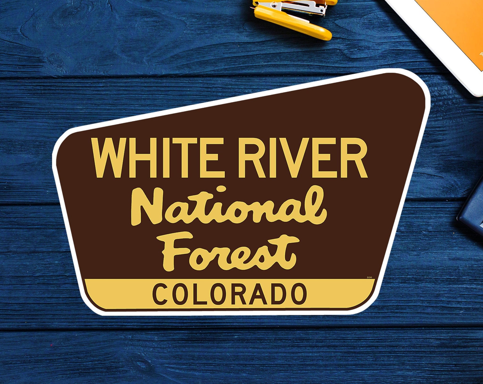 White River National Forest Decal Sticker 3.75" x 2.5" Colorado Park Vinyl