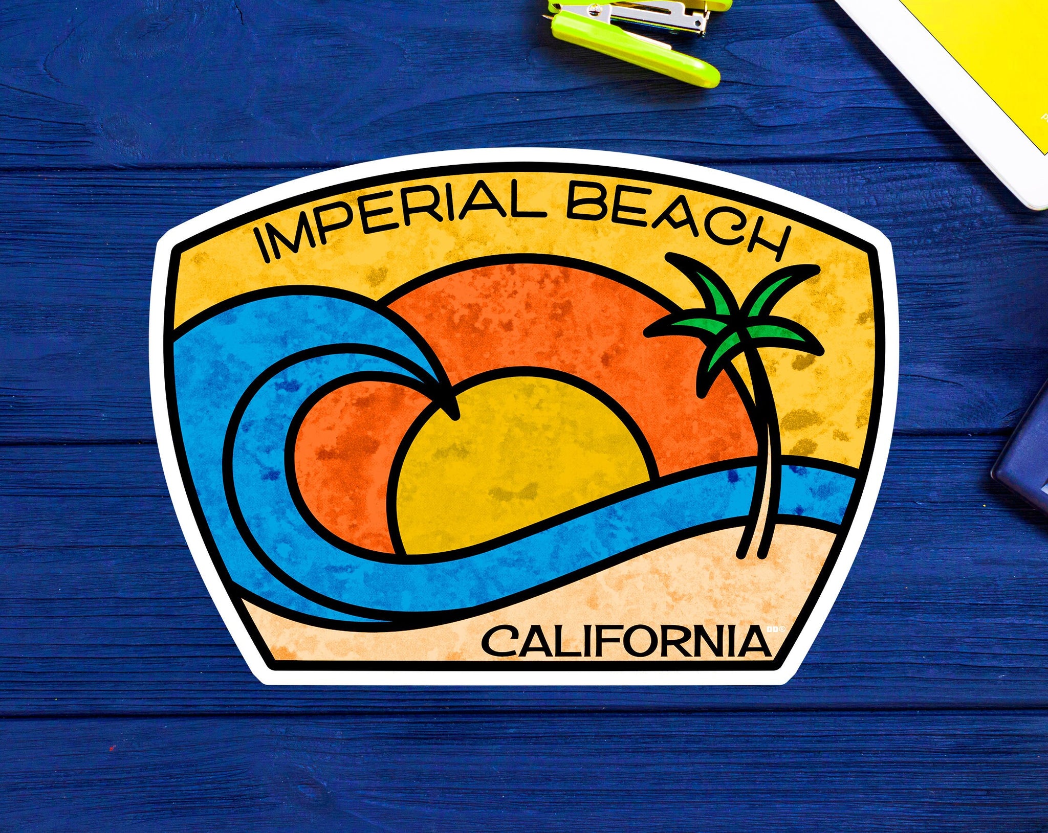 Imperial Beach California Decal Sticker 3.75" X 2.75" Surf San Diego Surfing