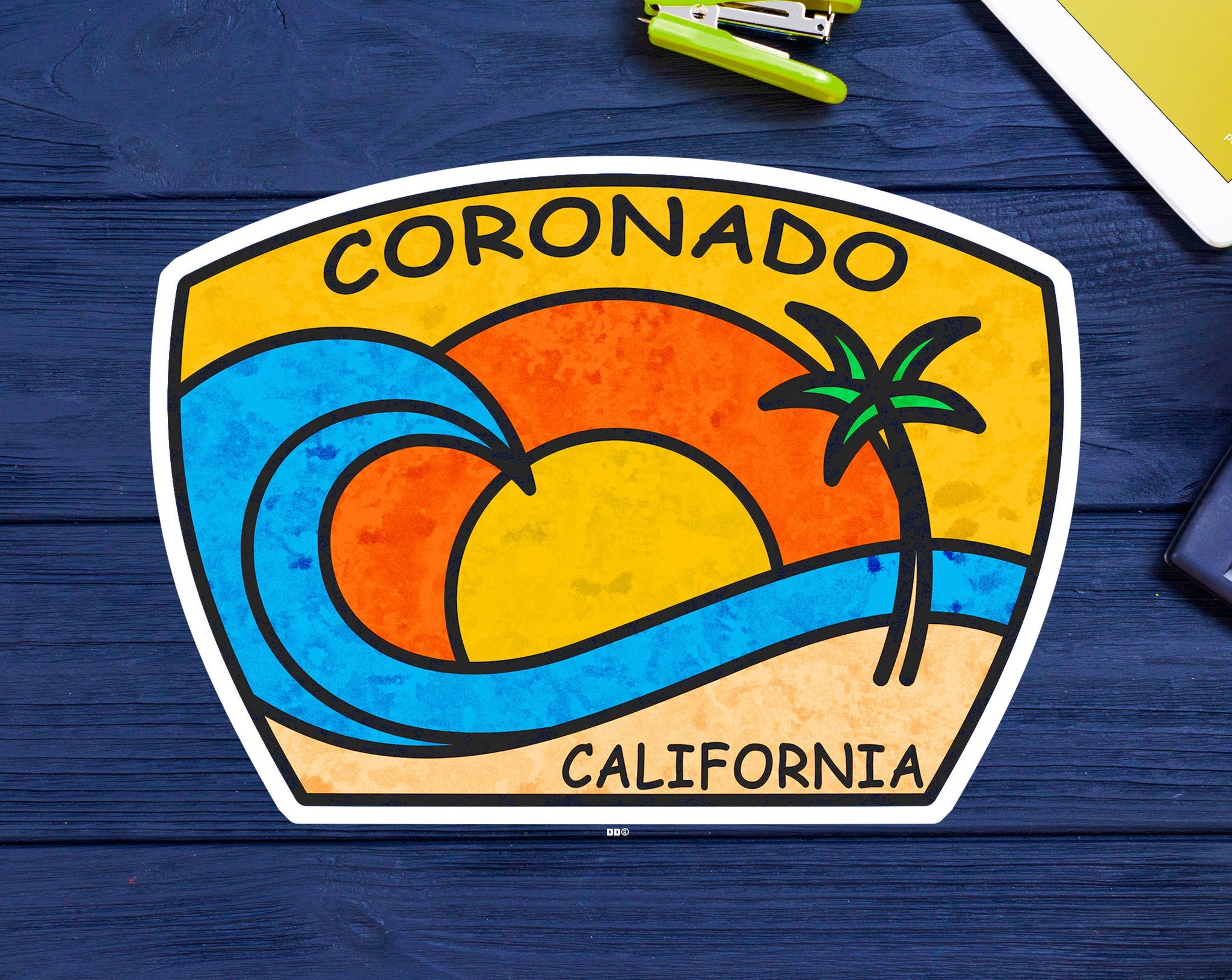 Coronado California Decal Sticker 3.75" x 2.75" Vinyl