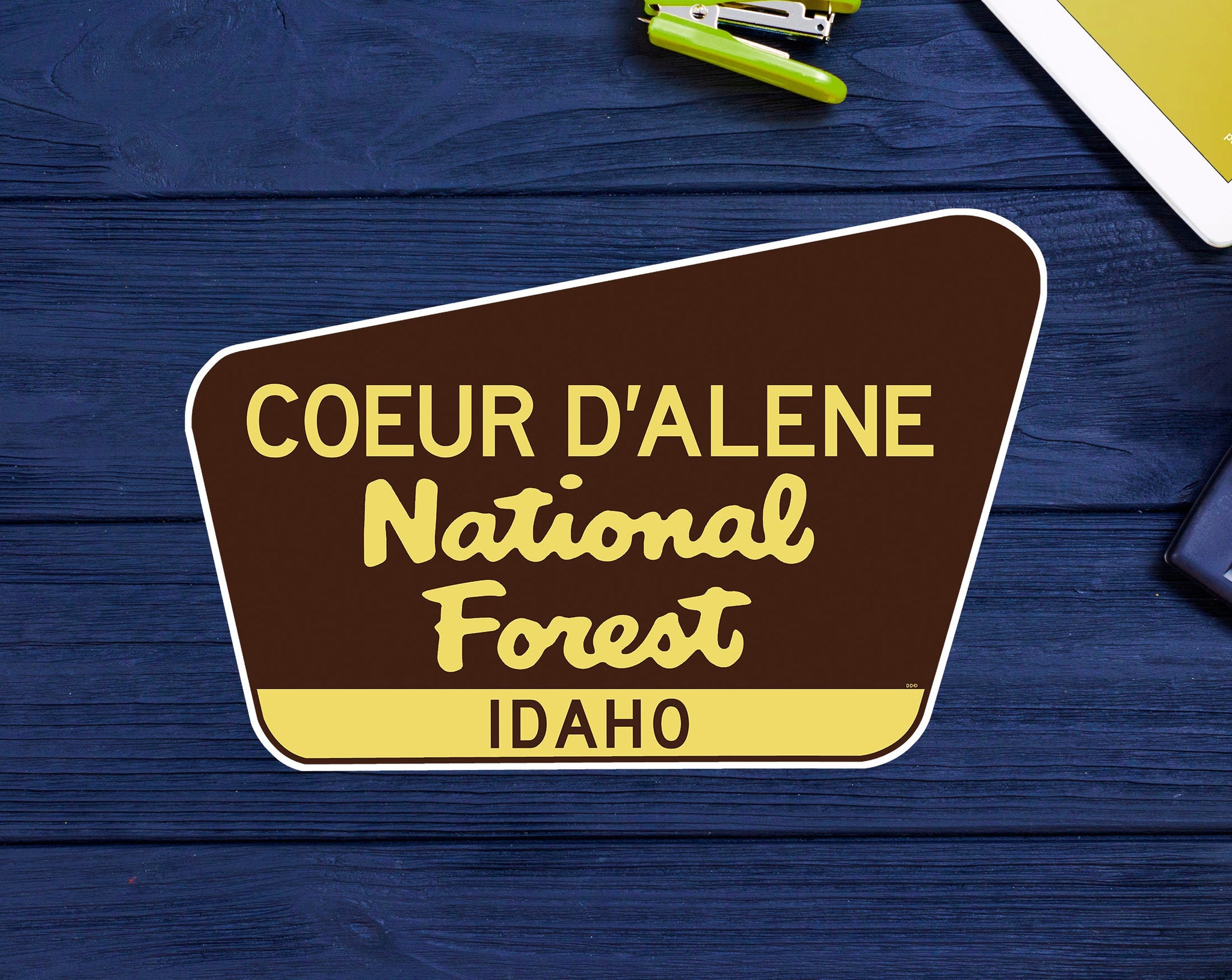 Coeur D' Alene National Forest Decal Sticker 3.75" x 2.5" Idaho Park Vinyl