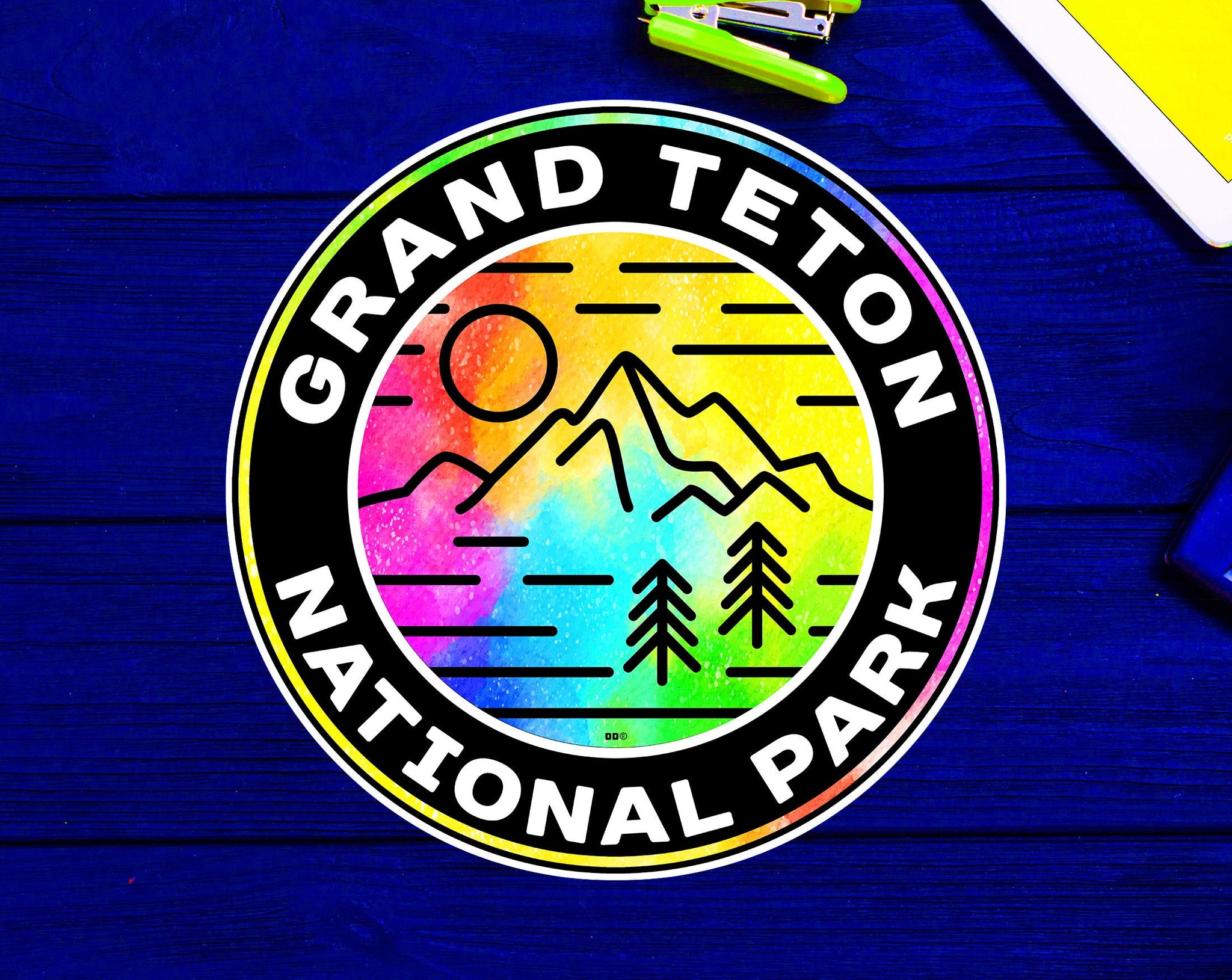 Grand Teton National Park Decal 3" to 5" Sticker Wyoming Vinyl Indoor Or Outdoor