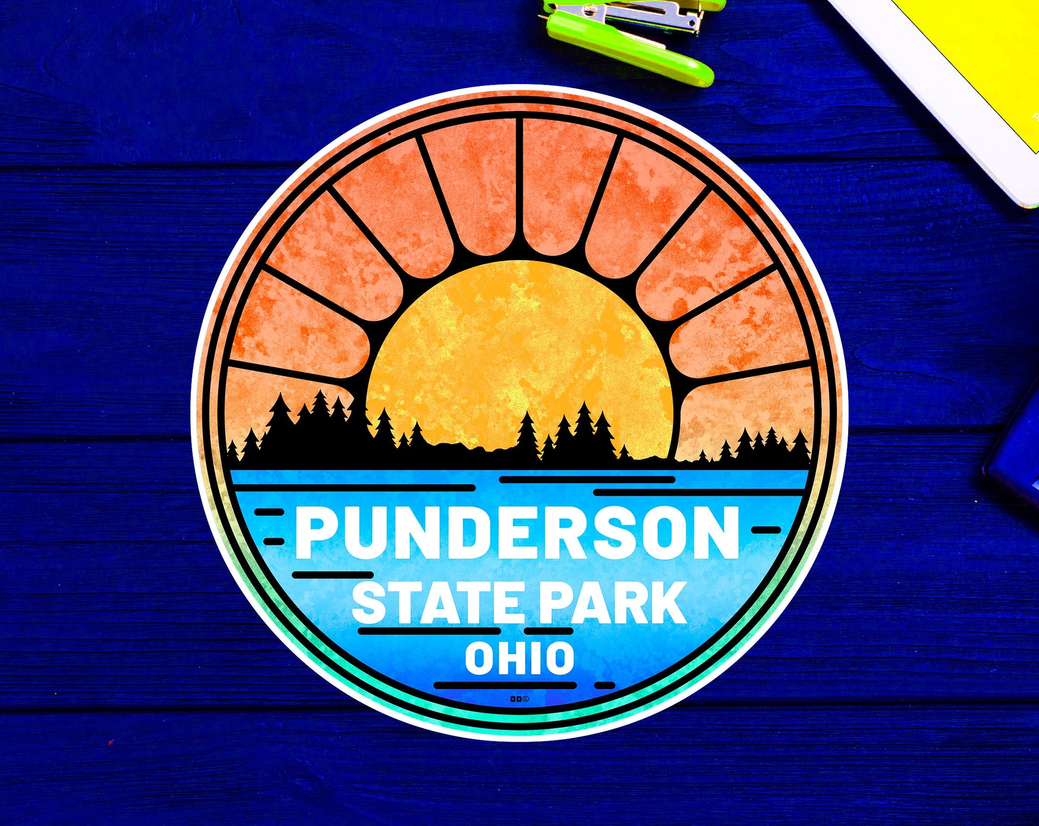 Punderson State Park Decal 3" to 5" Sticker Ohio Vinyl Indoor Or Outdoor
