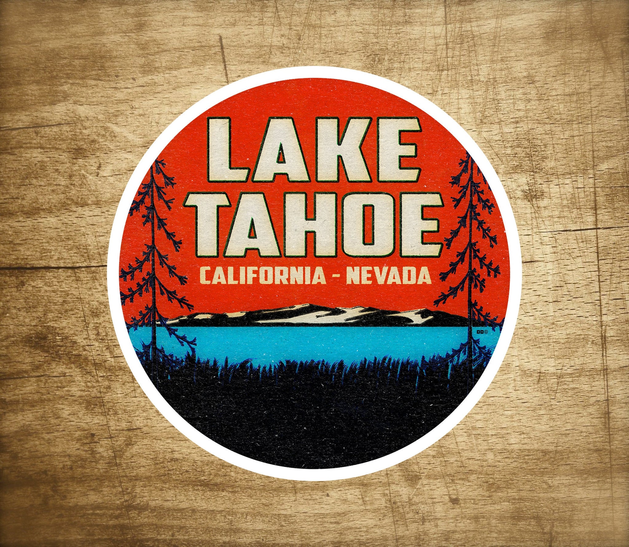 Lake Tahoe California Decal Sticker 3" Skiing Lakes Boating