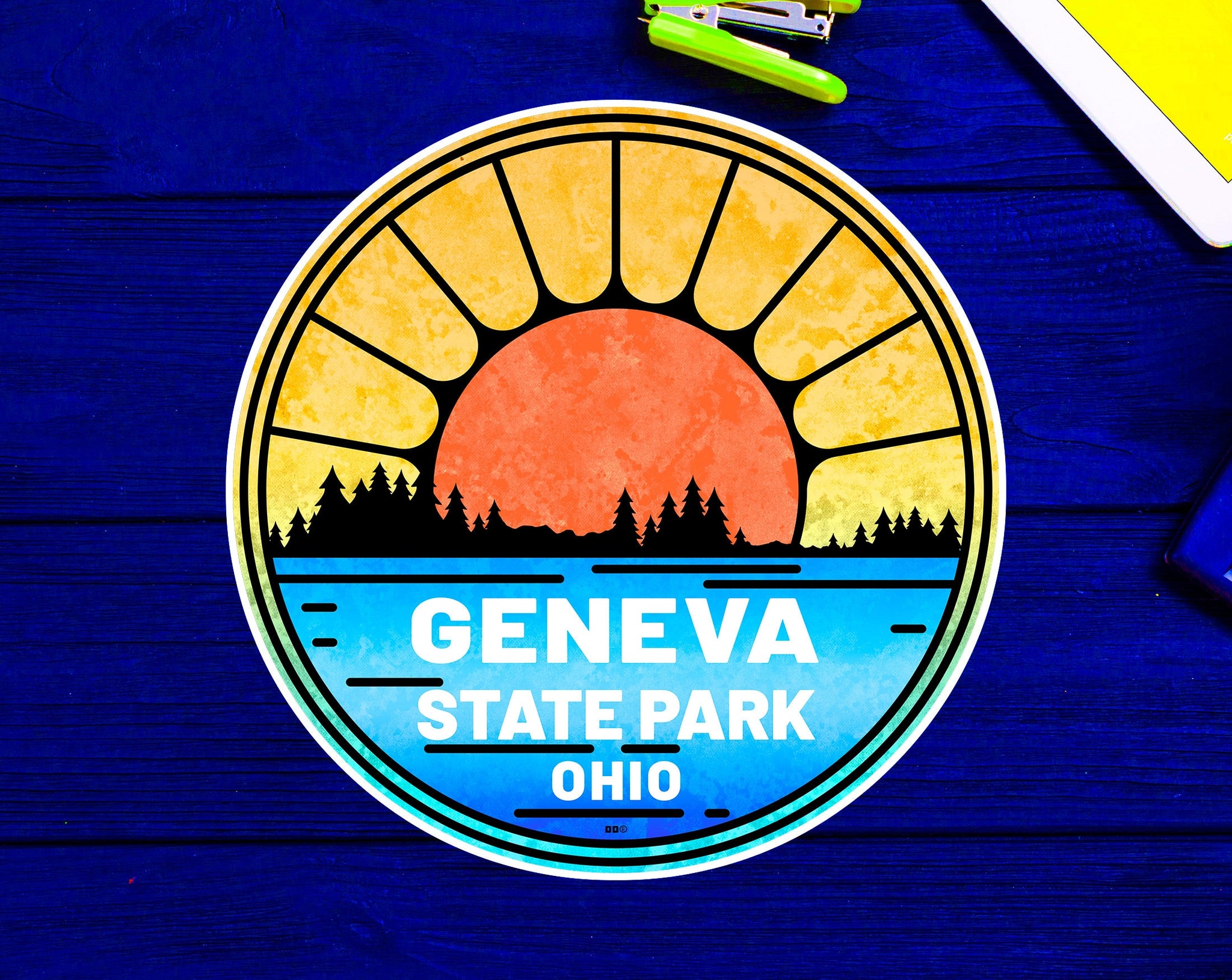 Geneva State Park Decal 3" to 5" Sticker Ohio Vinyl Indoor Or Outdoor