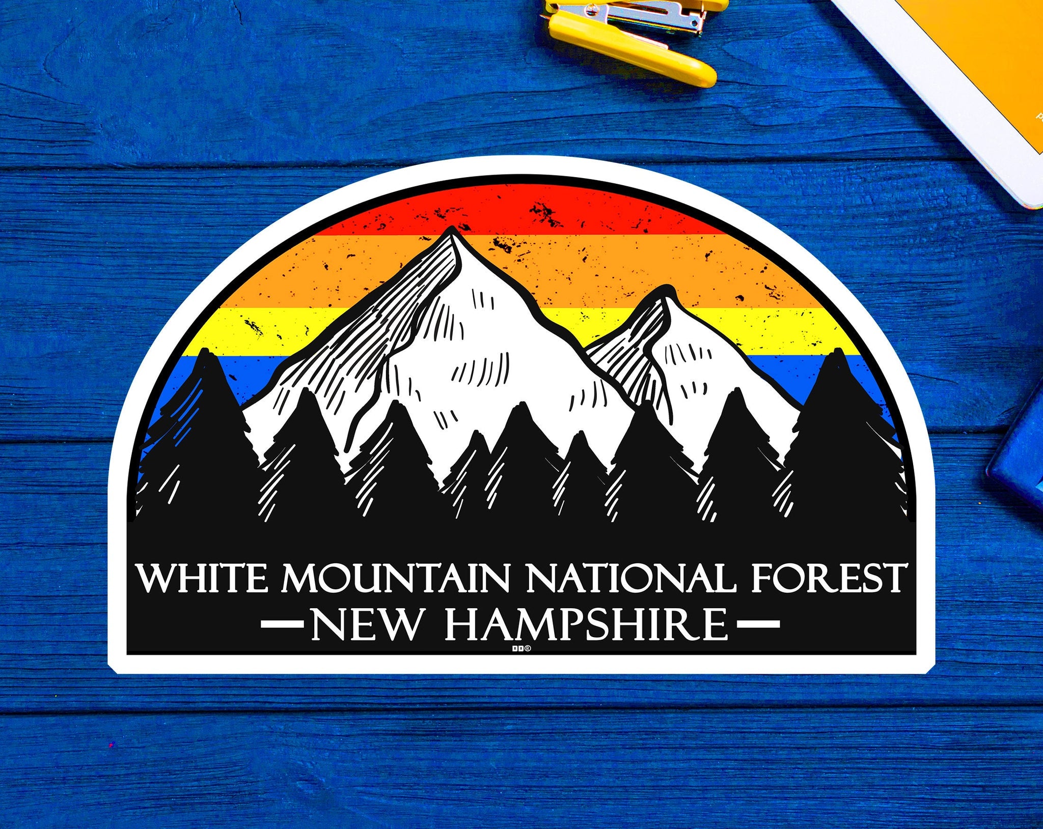 White Mountain National Forest Decal Sticker 4"  New Hampshire Sign