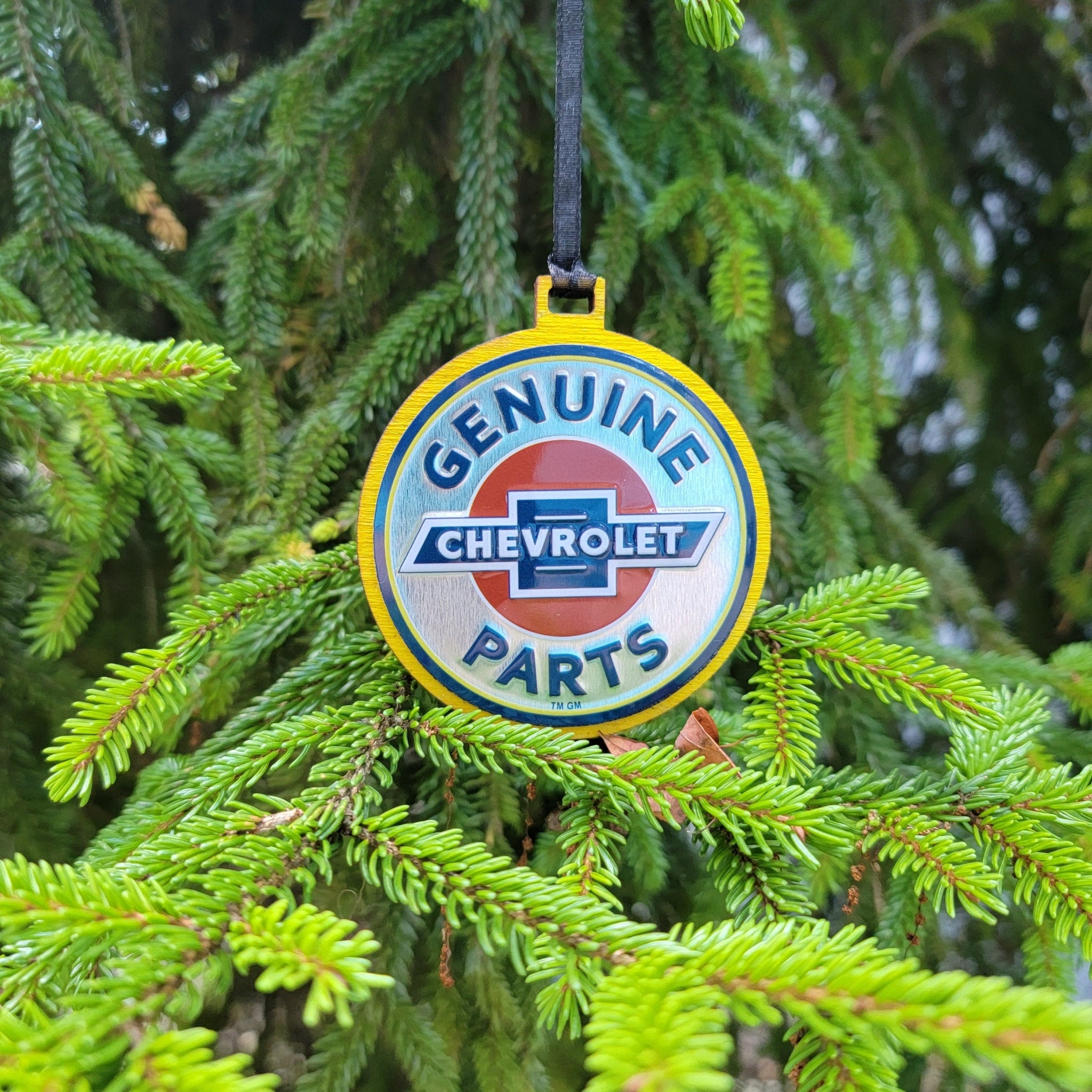 Chevrolet Ornament Christmas Ornaments Genuine Parts Chevy Wood And Metal