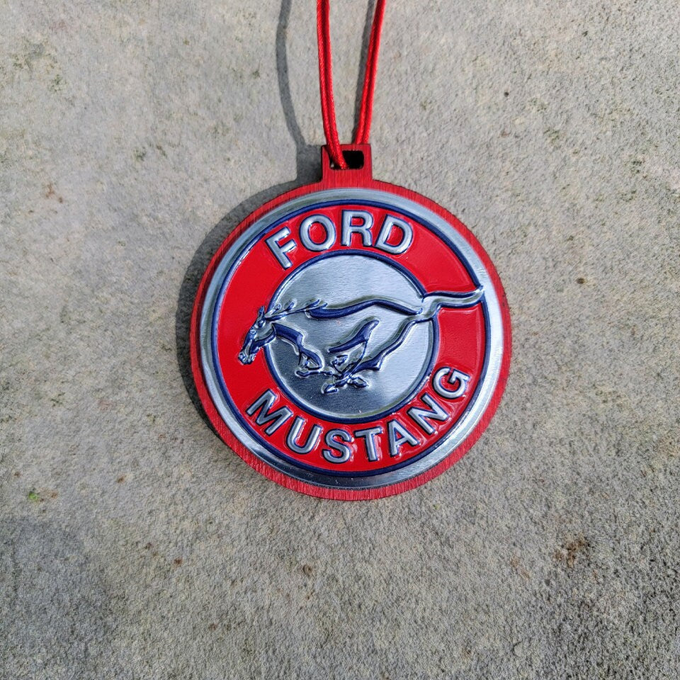 Ford Mustang Ornament Christmas Ornaments Wood And Metal