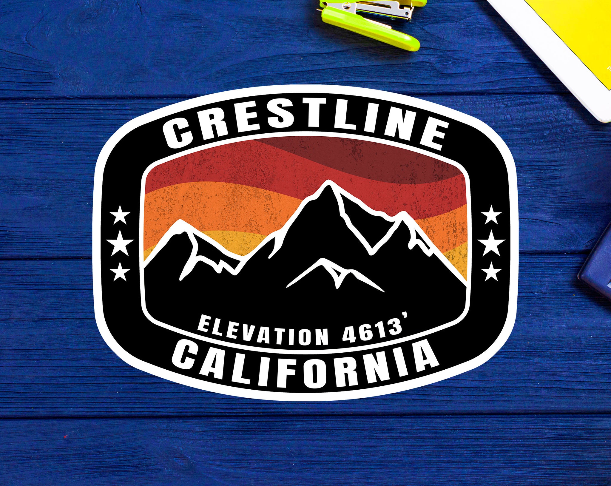 Crestline California Decal Sticker 3.75" Lake Arrowhead Gregory Park Vinyl