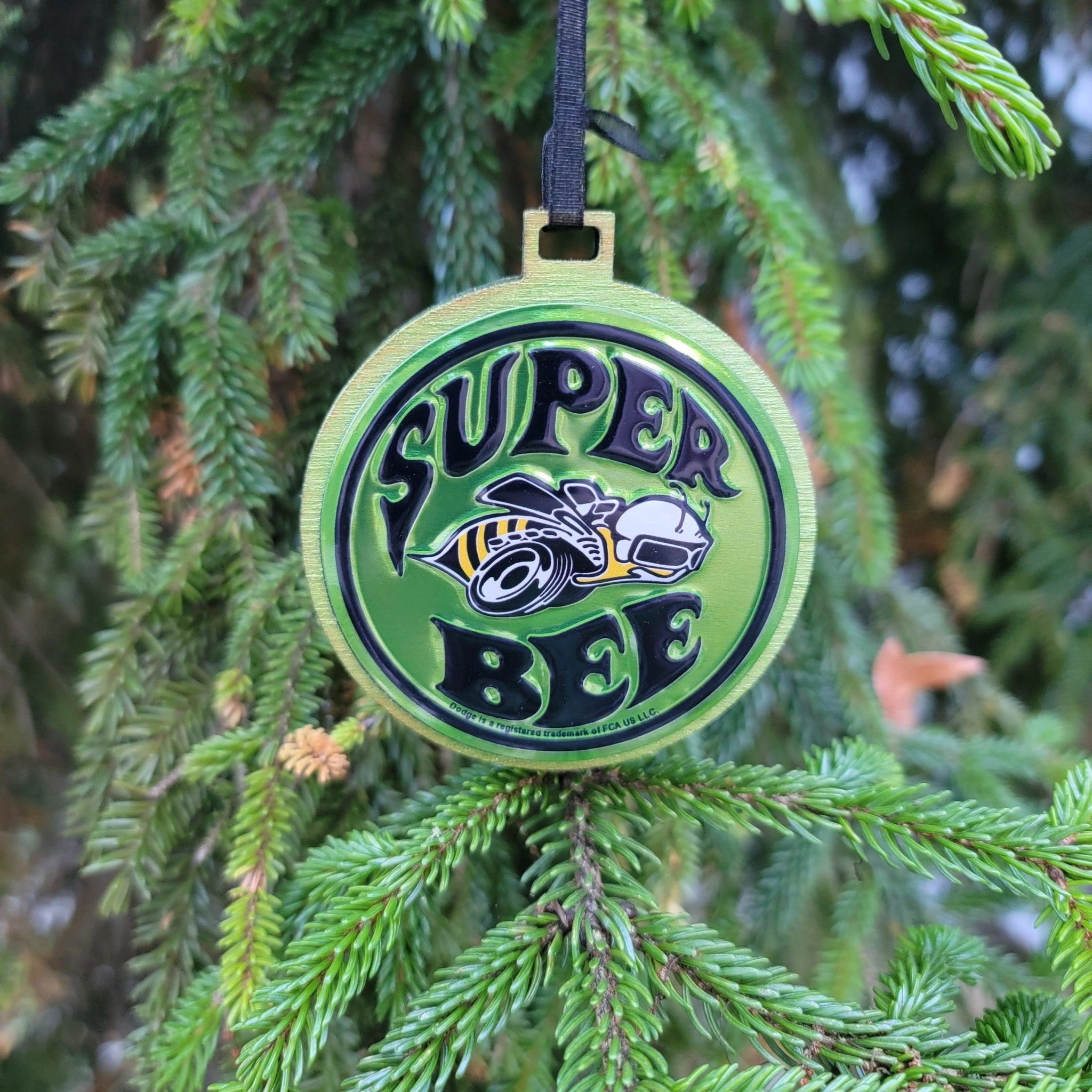 Dodge Super Bee Ornament Christmas Ornaments Genuine Parts Wood And Metal