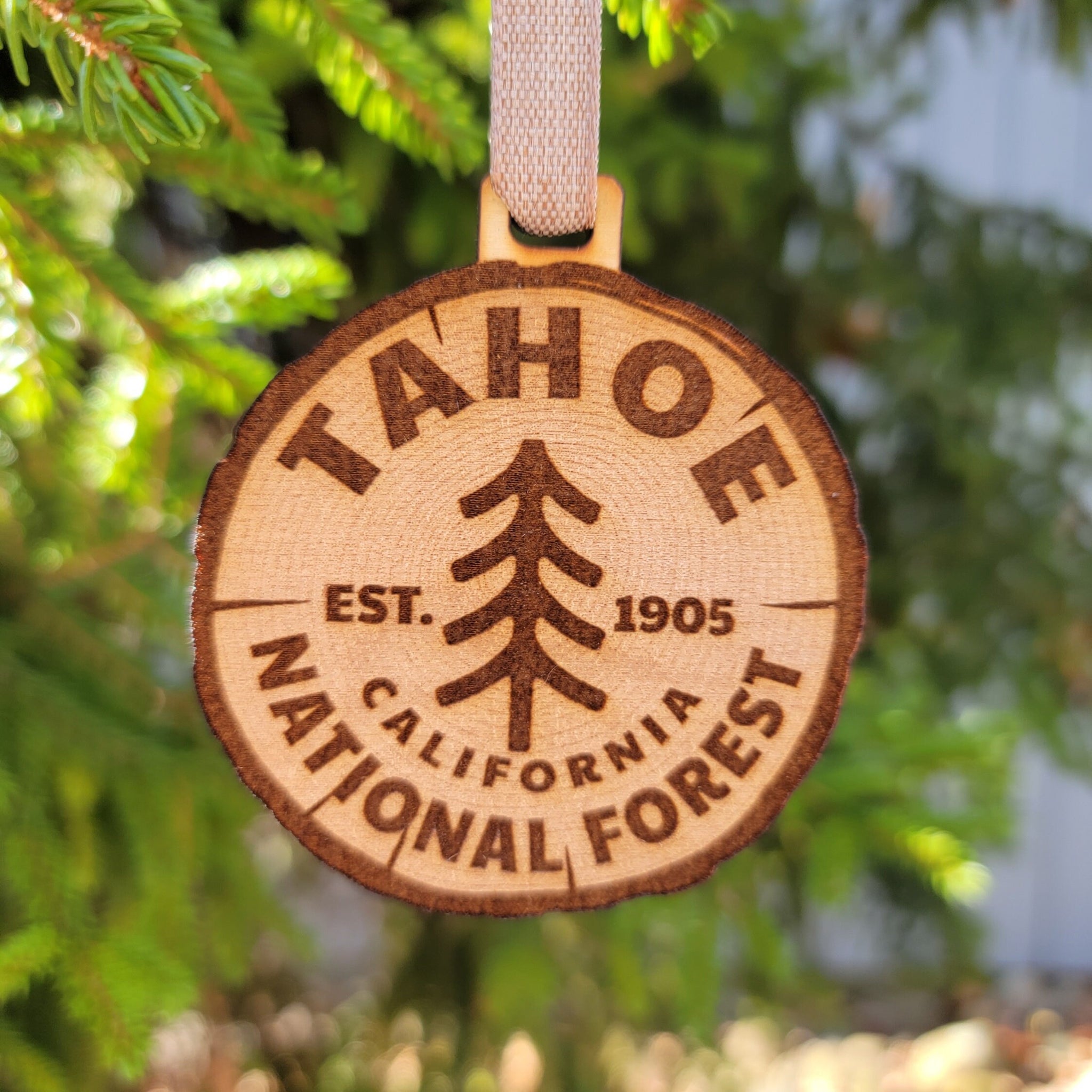 Tahoe National Park Wood Ornament 3" Christmas Ornaments California Baltic Birch