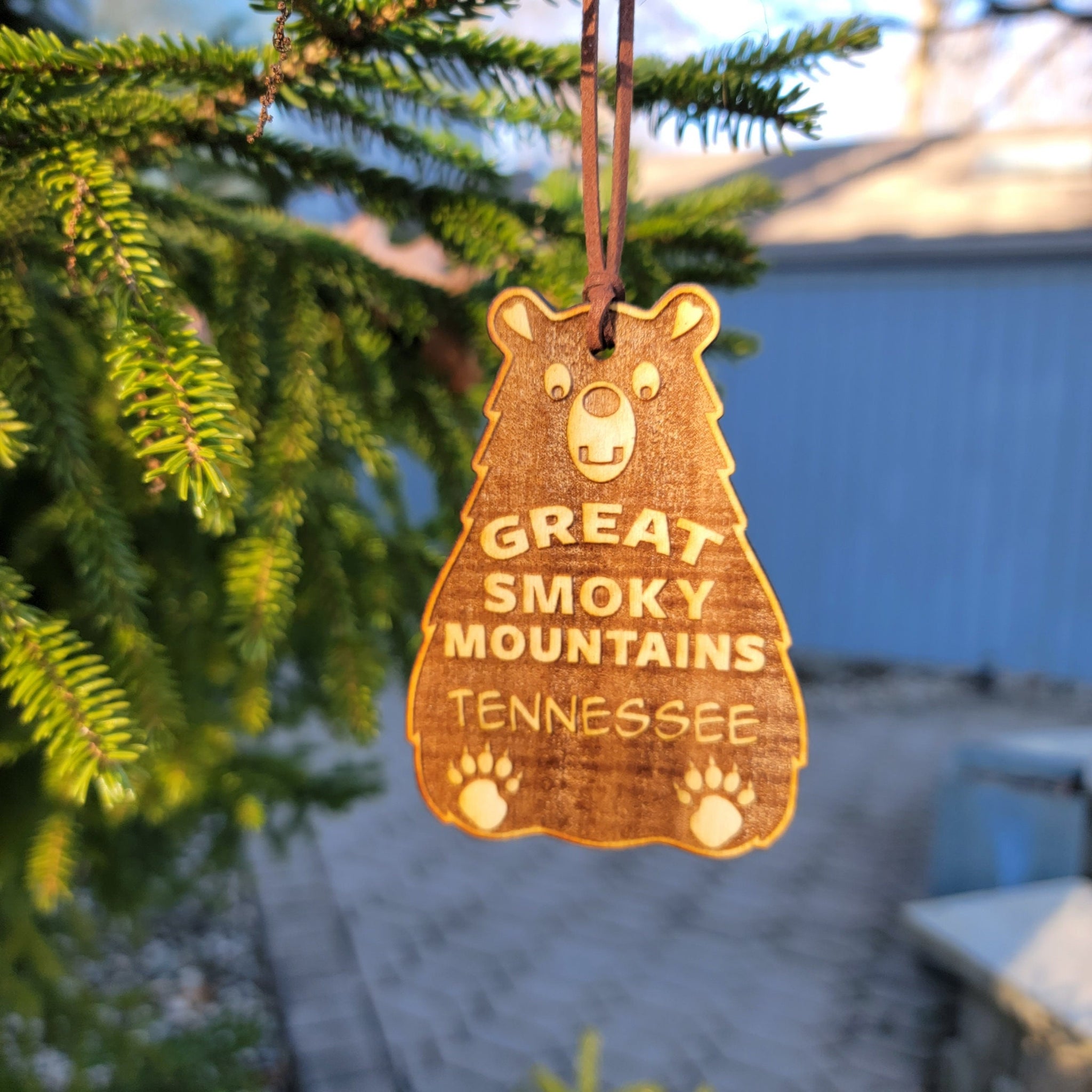 Great Smoky Mountains National Park Christmas Ornament Tennessee Bear 3.75" TN Gatlinburg Pigeon Forge