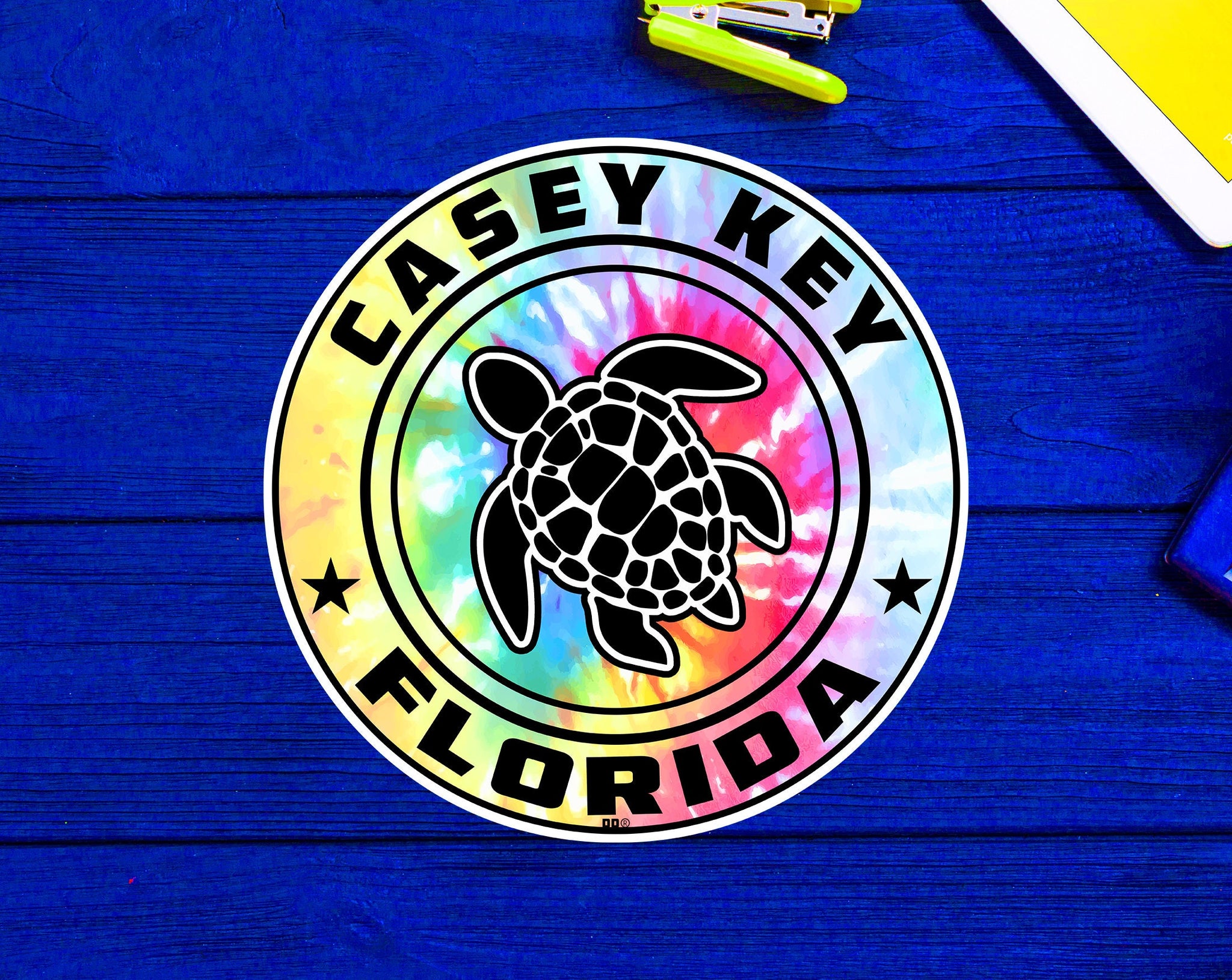 Casey Key Florida Beach Sticker Decal 3" Vinyl Sea Turtle