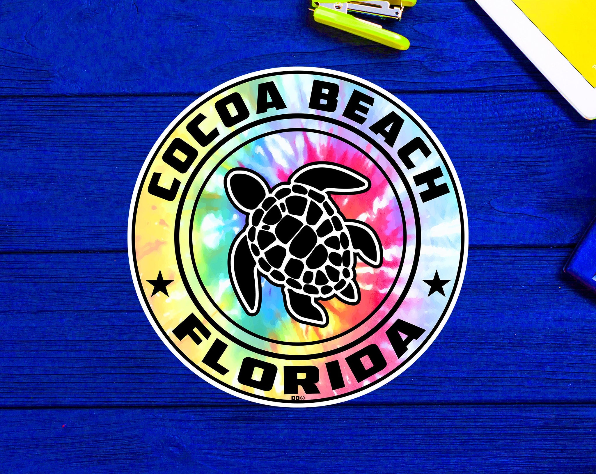 Cocoa Beach Florida Beach Sticker Decal 3" Vinyl Sea Turtle