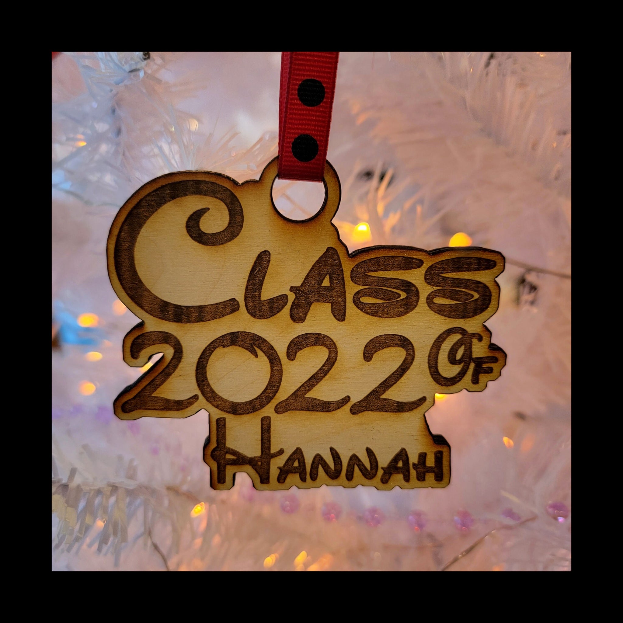Class Of 2022 Ornament Custom Name Christmas Wood Graduate Graduation Laser Cut 3.75" High School College Middle School