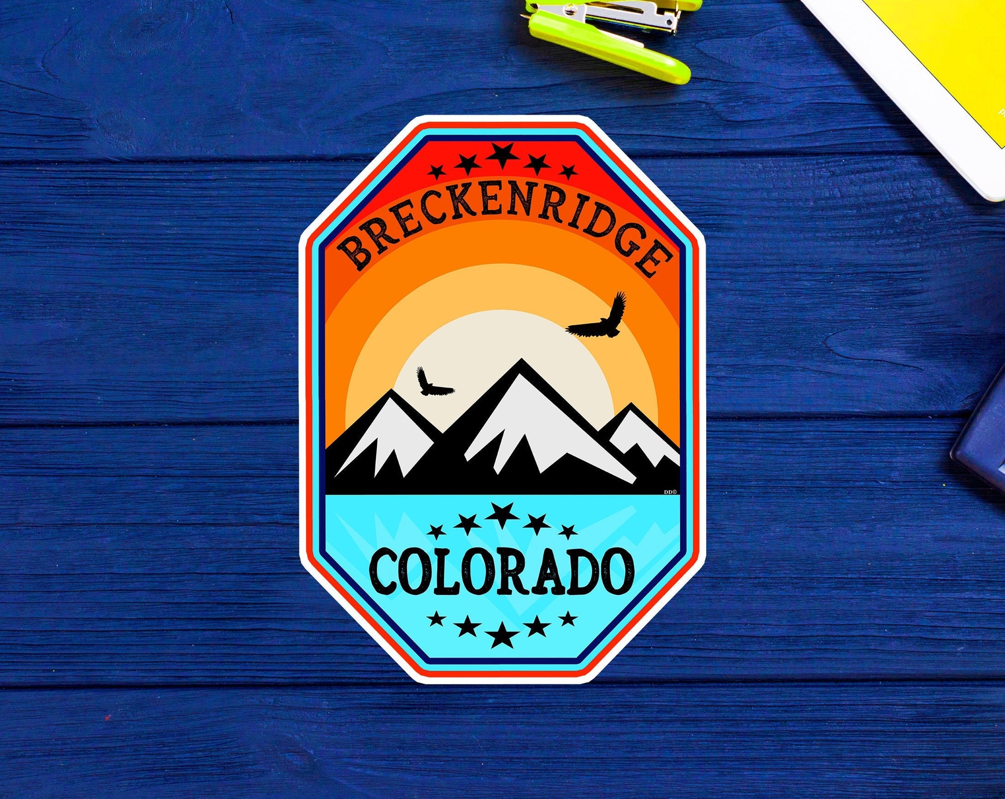 Skiing Breckenridge Colorado Decal Sticker 3.75" Hiking Snowboarding Ski