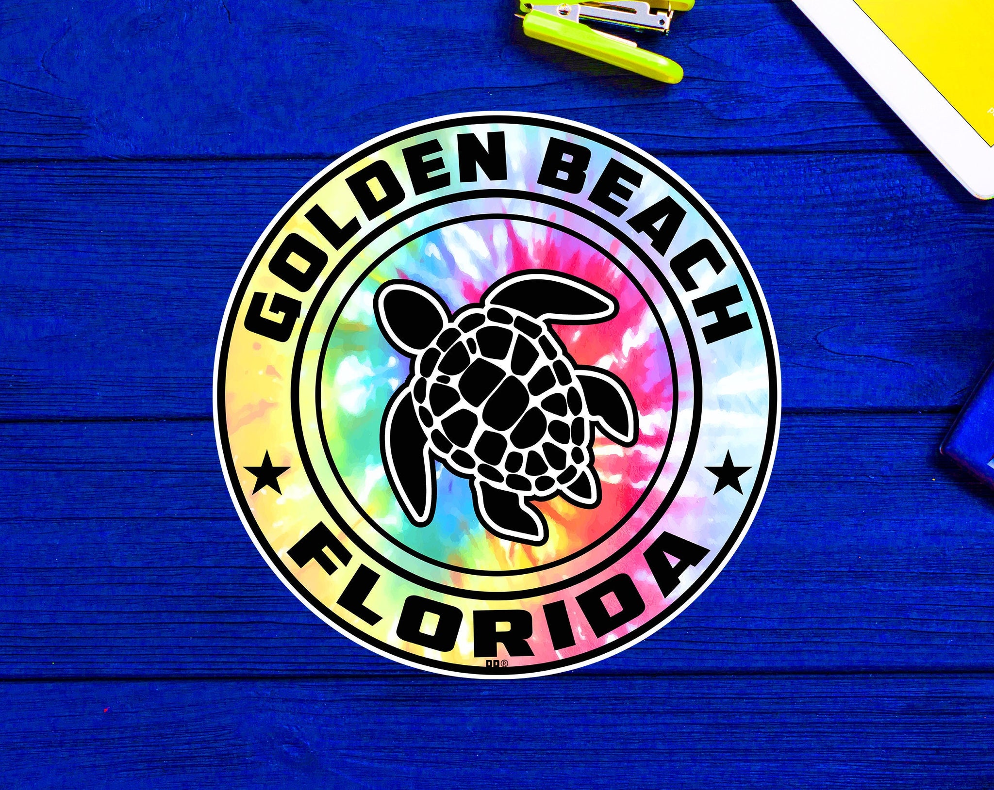 Golden Beach Florida Beach Sticker Decal 3" Vinyl Sea Turtle