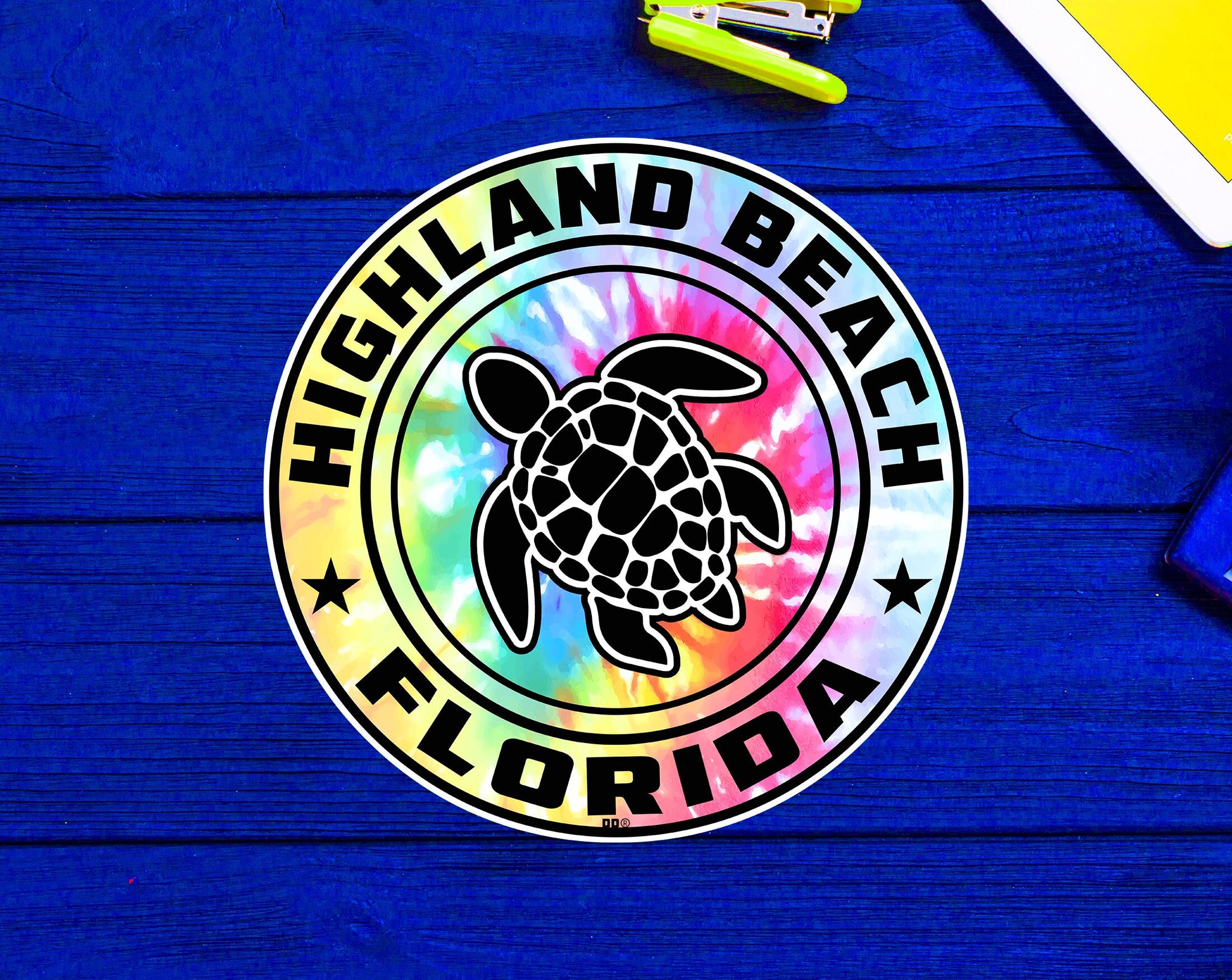 Highland Beach Florida Beach Sticker Decal 3" Vinyl Sea Turtle