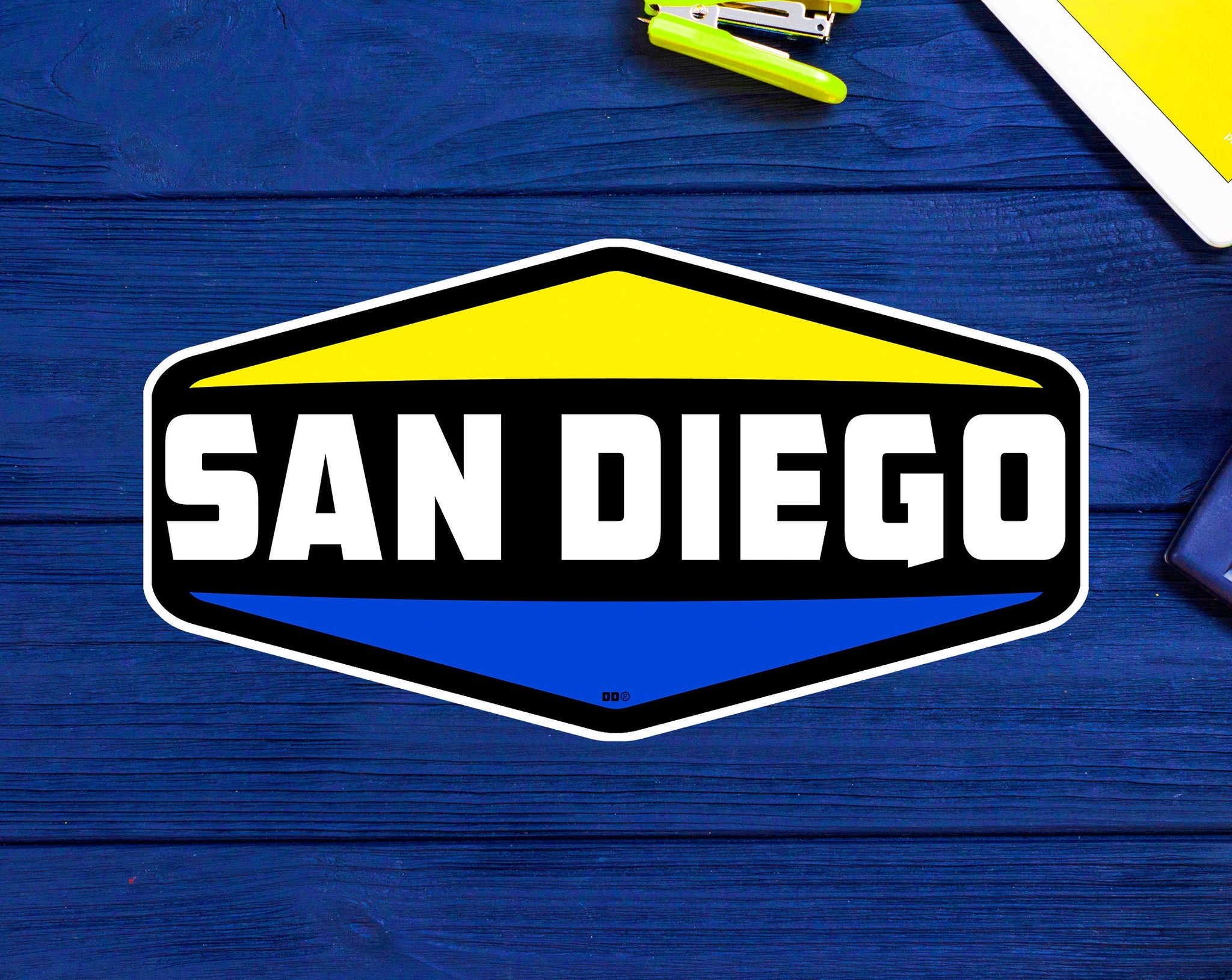 San Diego California Vinyl Sticker Decal 4" Ocean Sailboat Beach