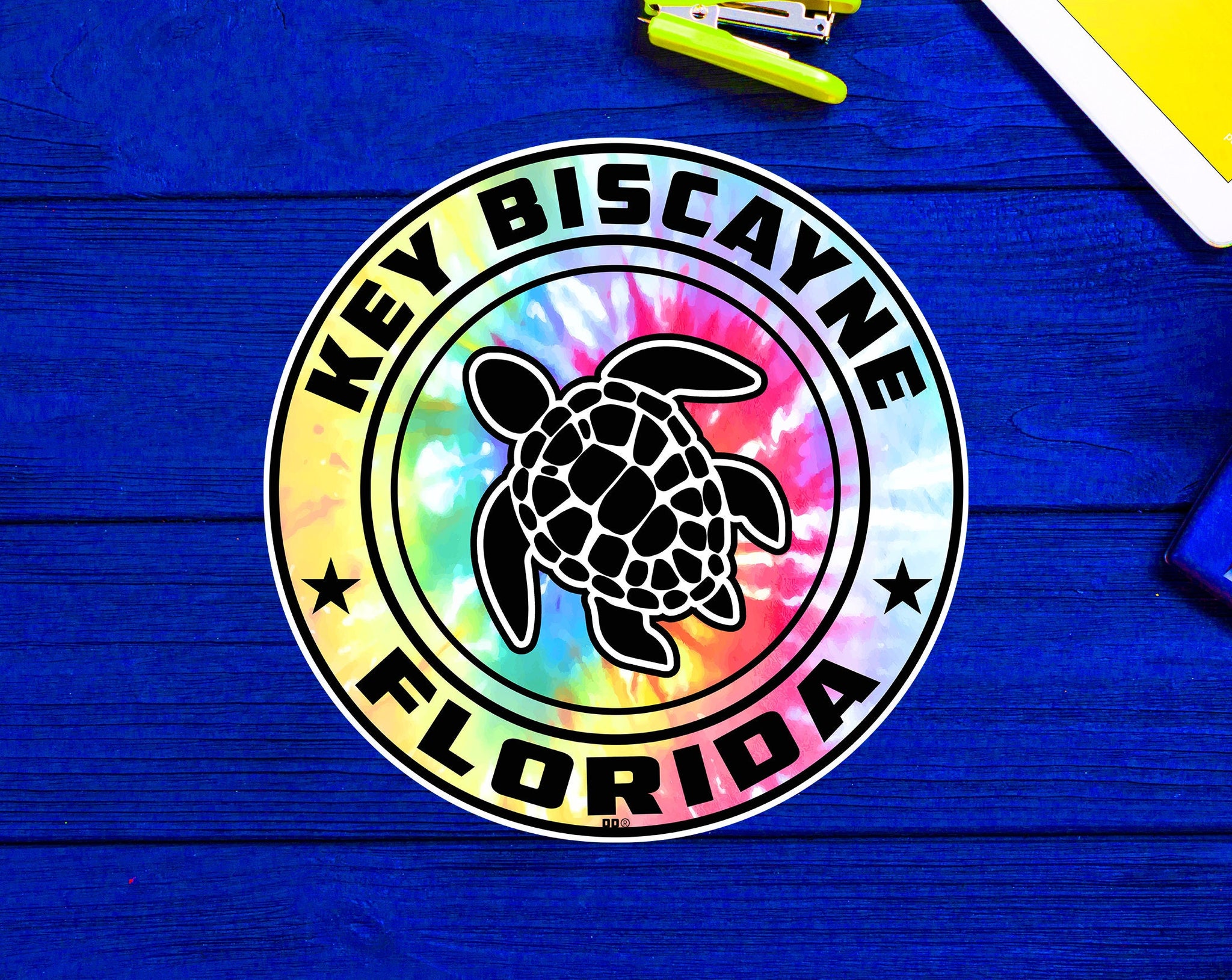 Key Biscayne Florida Beach Sticker Decal 3" Vinyl Sea Turtle