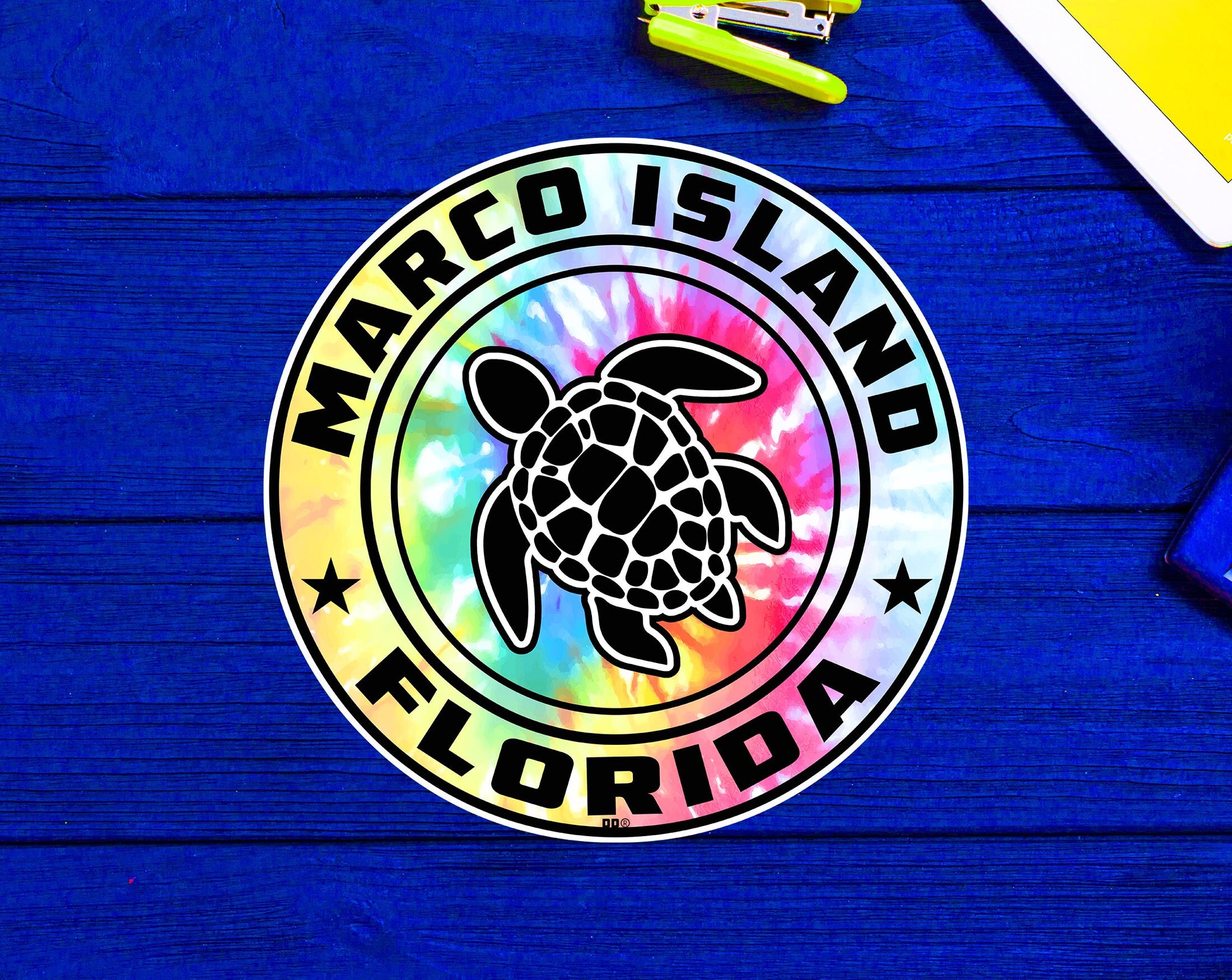 Marco Island Beach Sticker Decal 3" Vinyl Sea Turtle