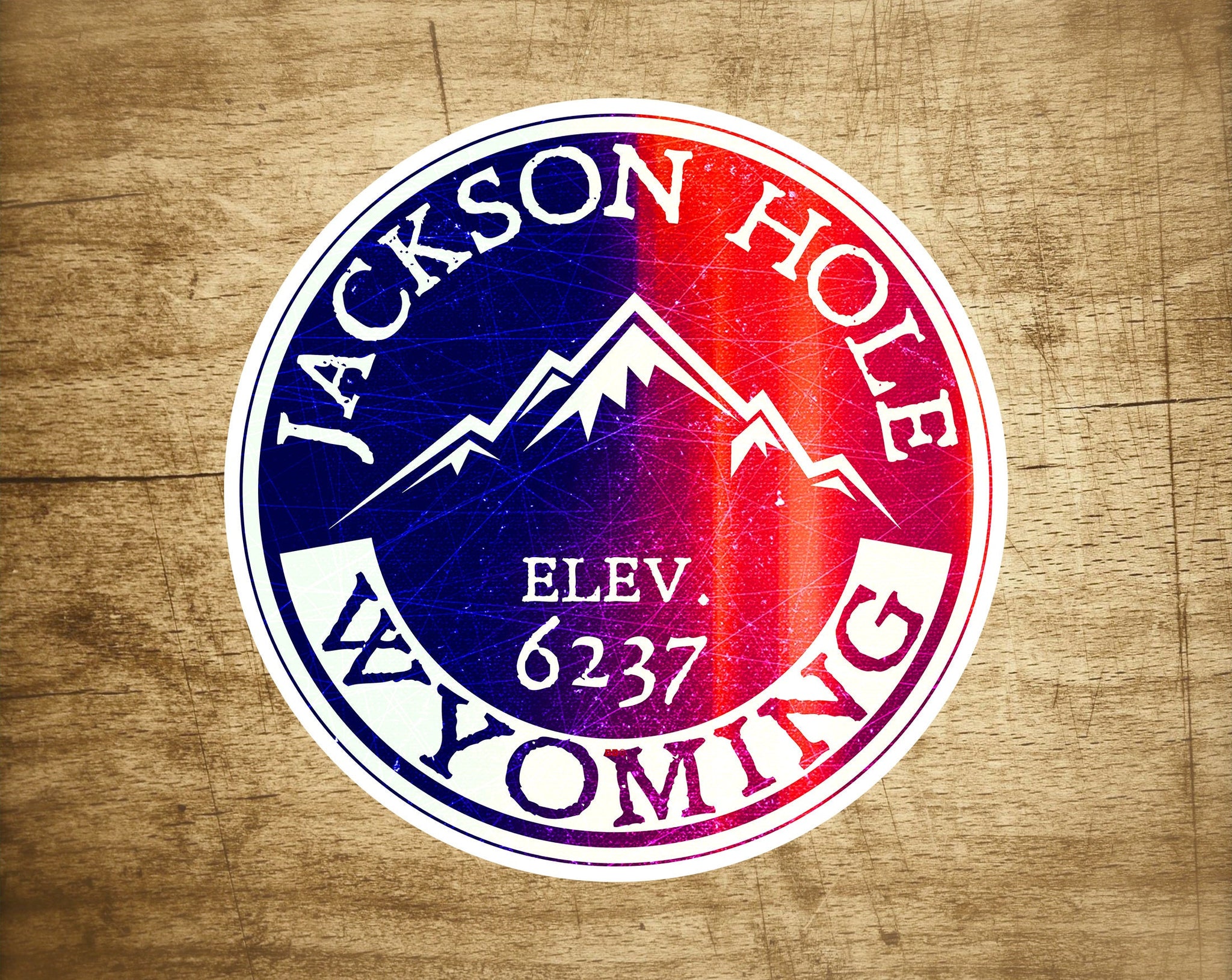 Skiing Jackson Hole Wyoming Sticker Decal Hike Ski Snowboard Mountain Bike Vinyl 3"