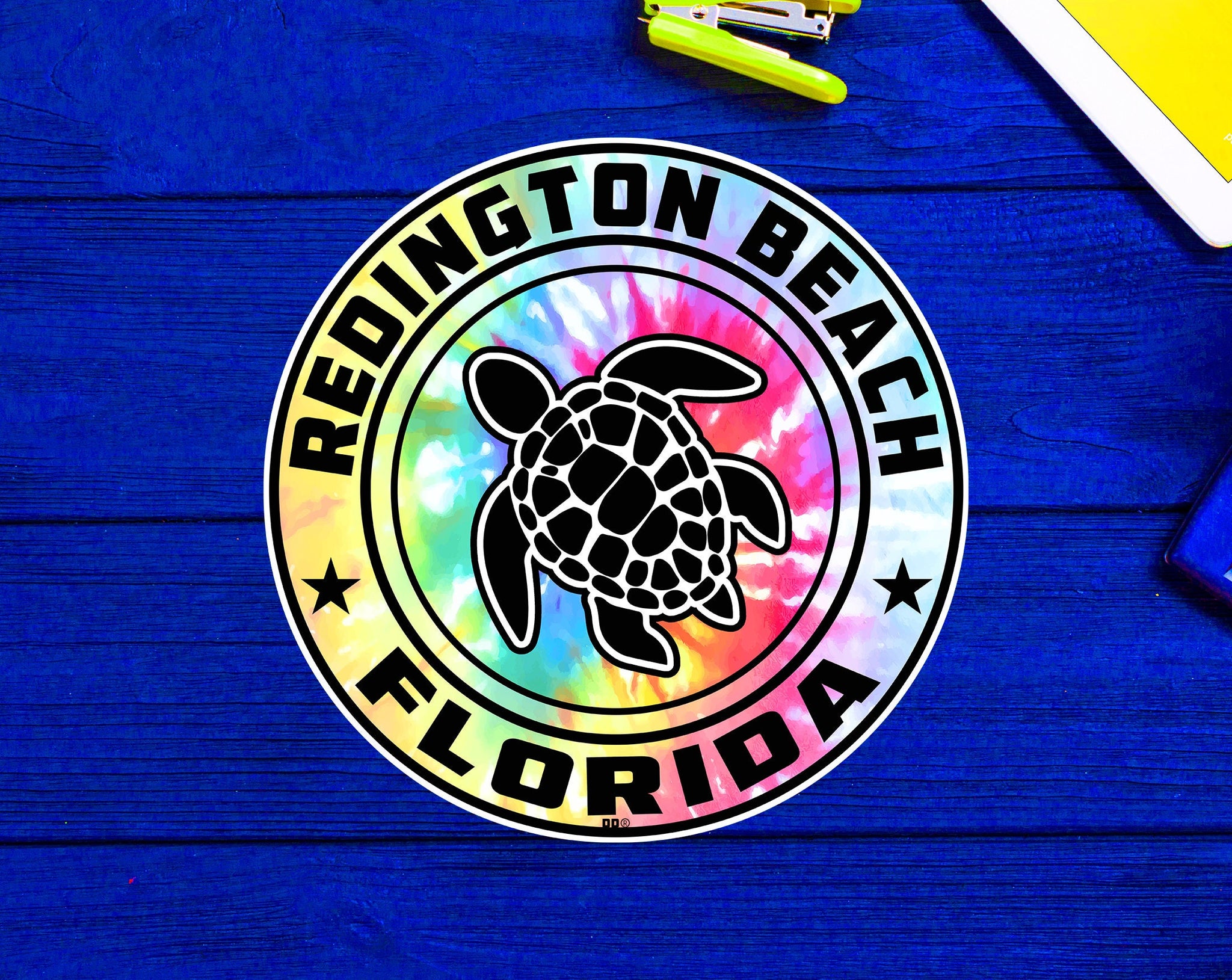 Redington Beach Florida Beach Sticker Decal 3" Vinyl Sea Turtle