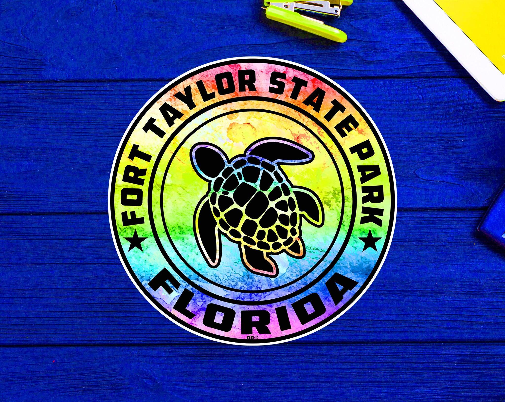 Fort Taylor State Park Florida Beach Sticker Decal 3" Vinyl Sea Turtle