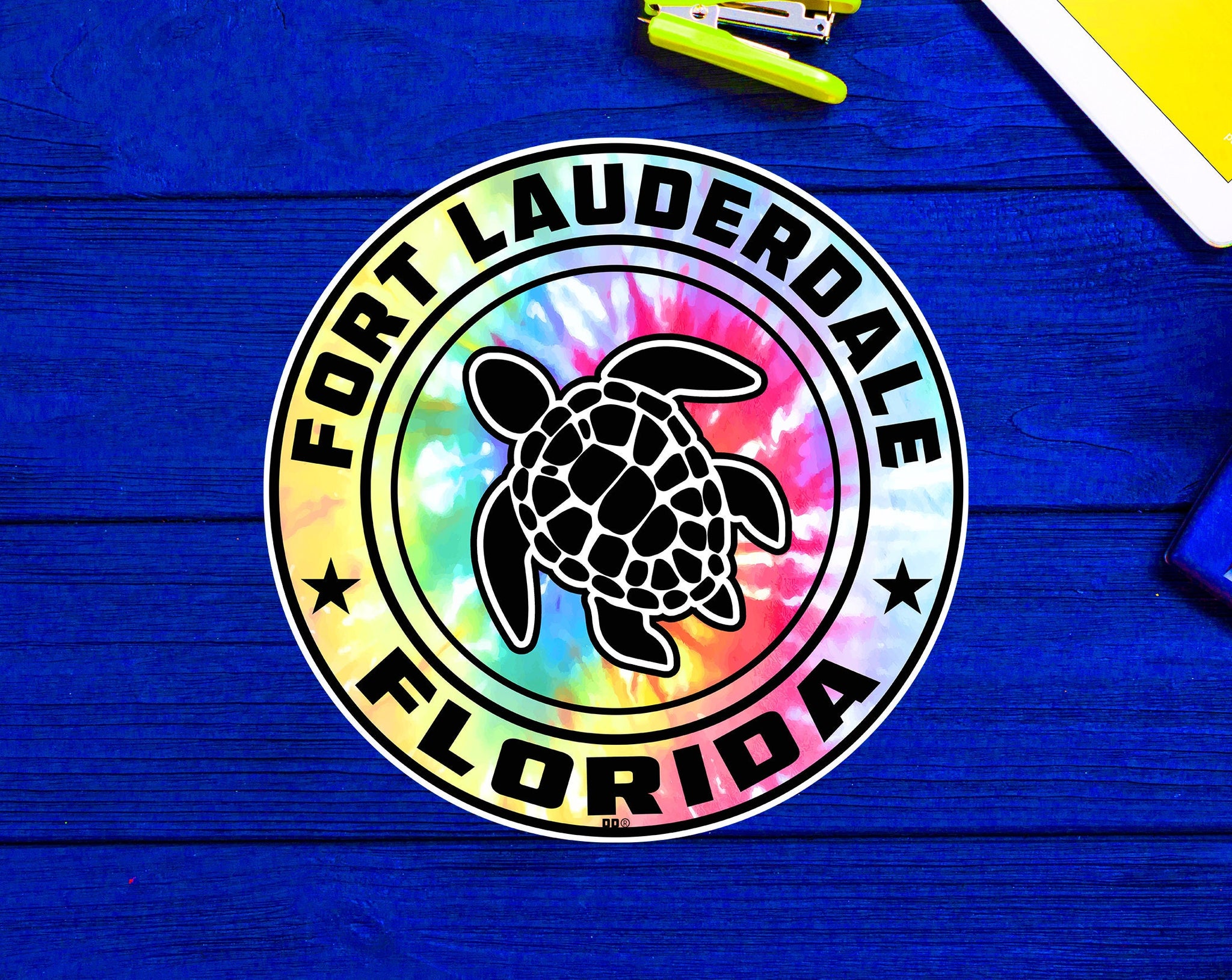 Fort Lauderdale Florida Beach Sticker Decal 3" Vinyl Sea Turtle