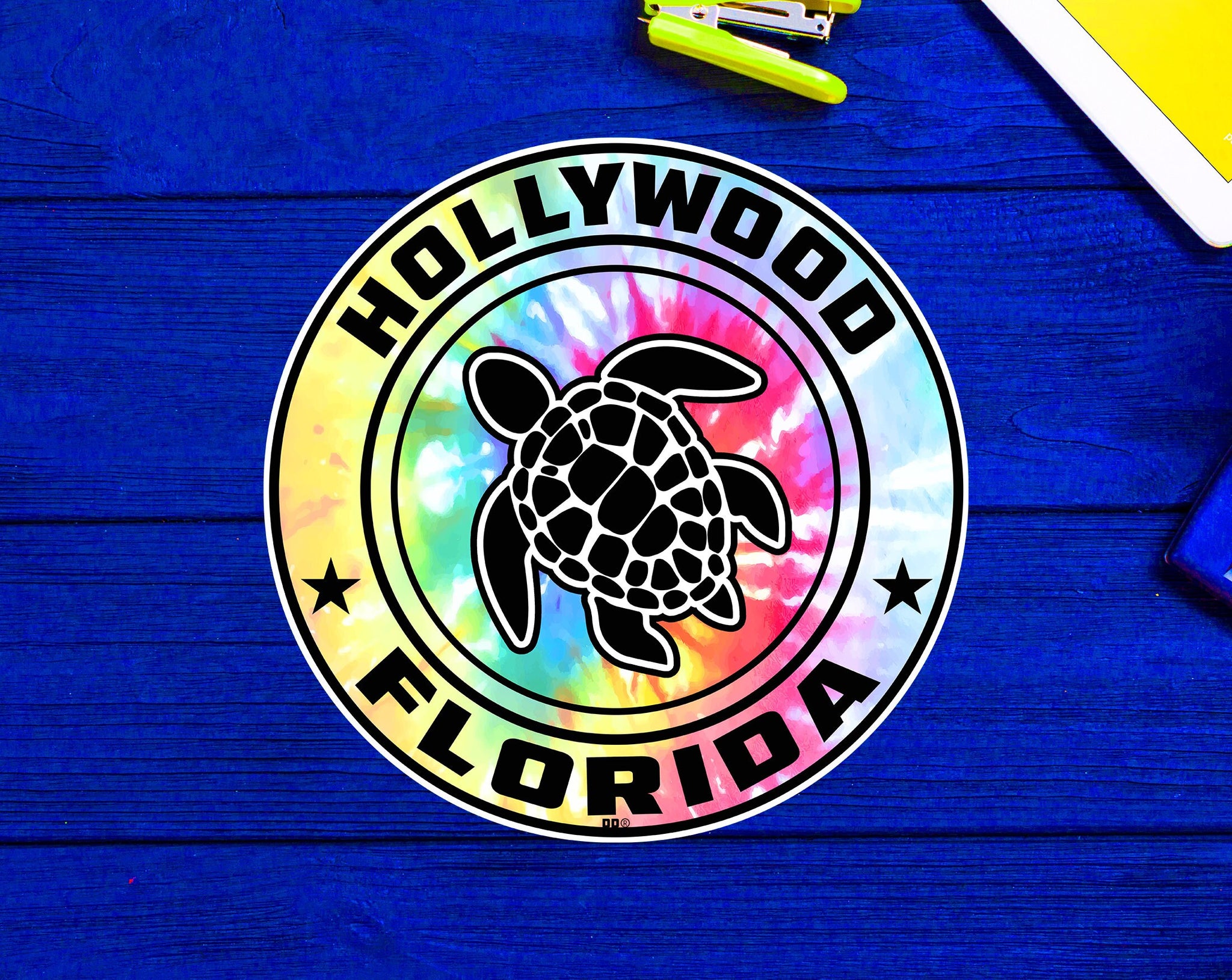 Hollywood Florida Beach Sticker Decal 3" Vinyl Sea Turtle