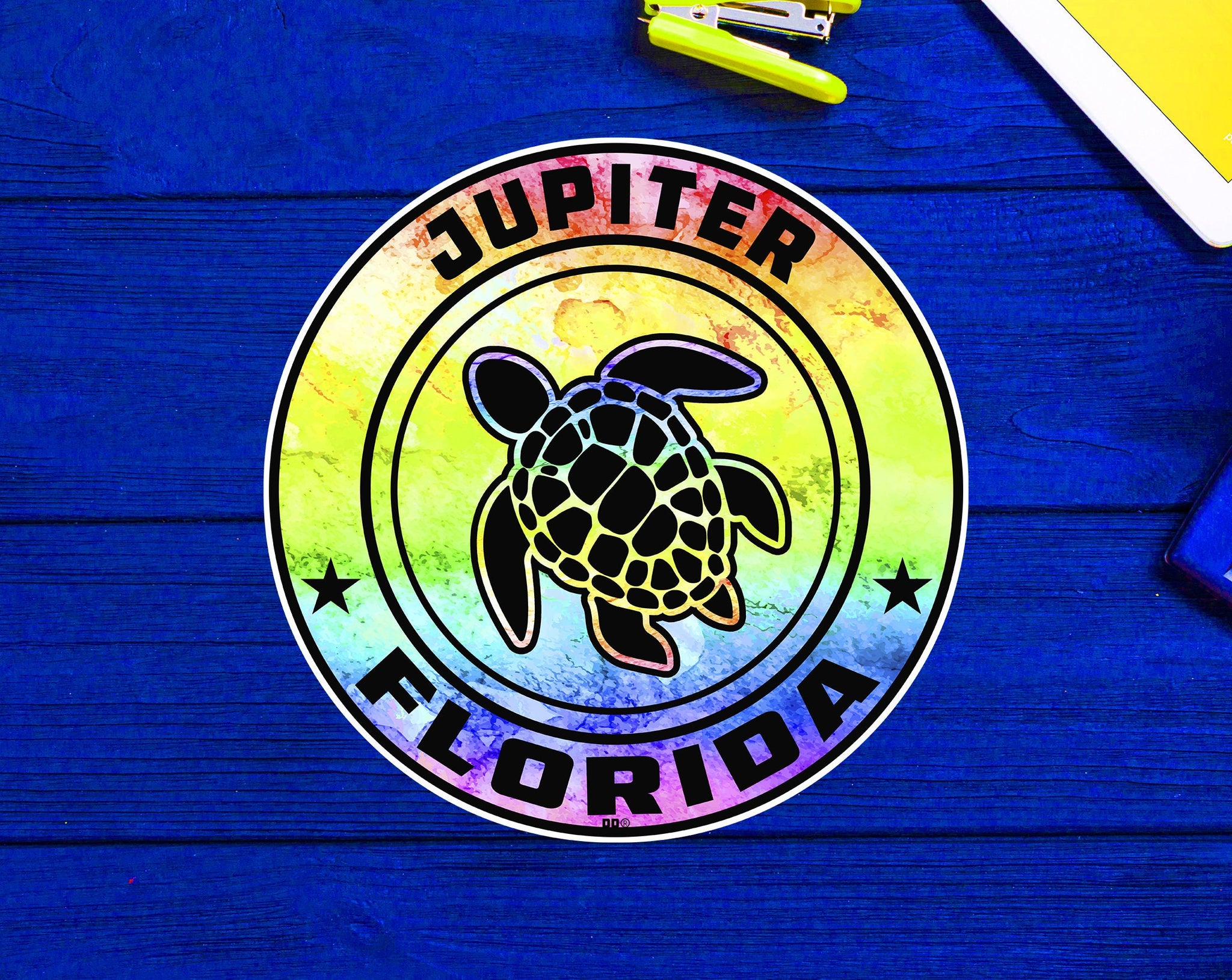 Jupiter Florida Beach Sticker Decal 3" Vinyl Sea Turtle