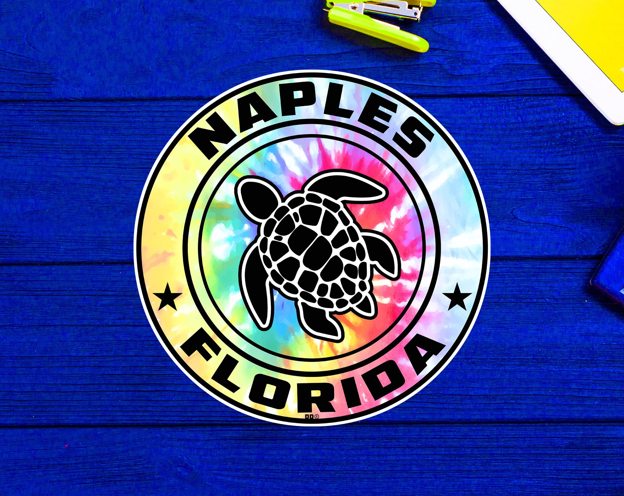 Naples Florida Beach Sticker Decal 3" Vinyl Sea Turtle