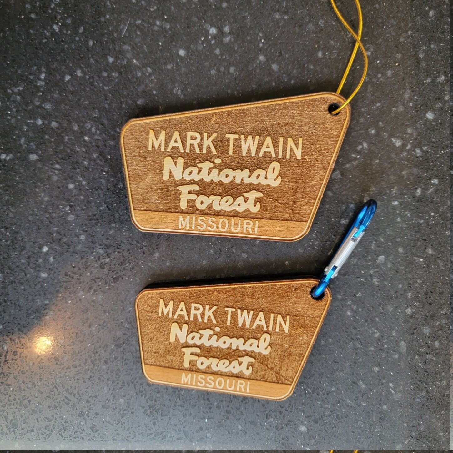 Mark Twain National Forest Wood Keychain Or Ornament Missouri Laser Cut MO