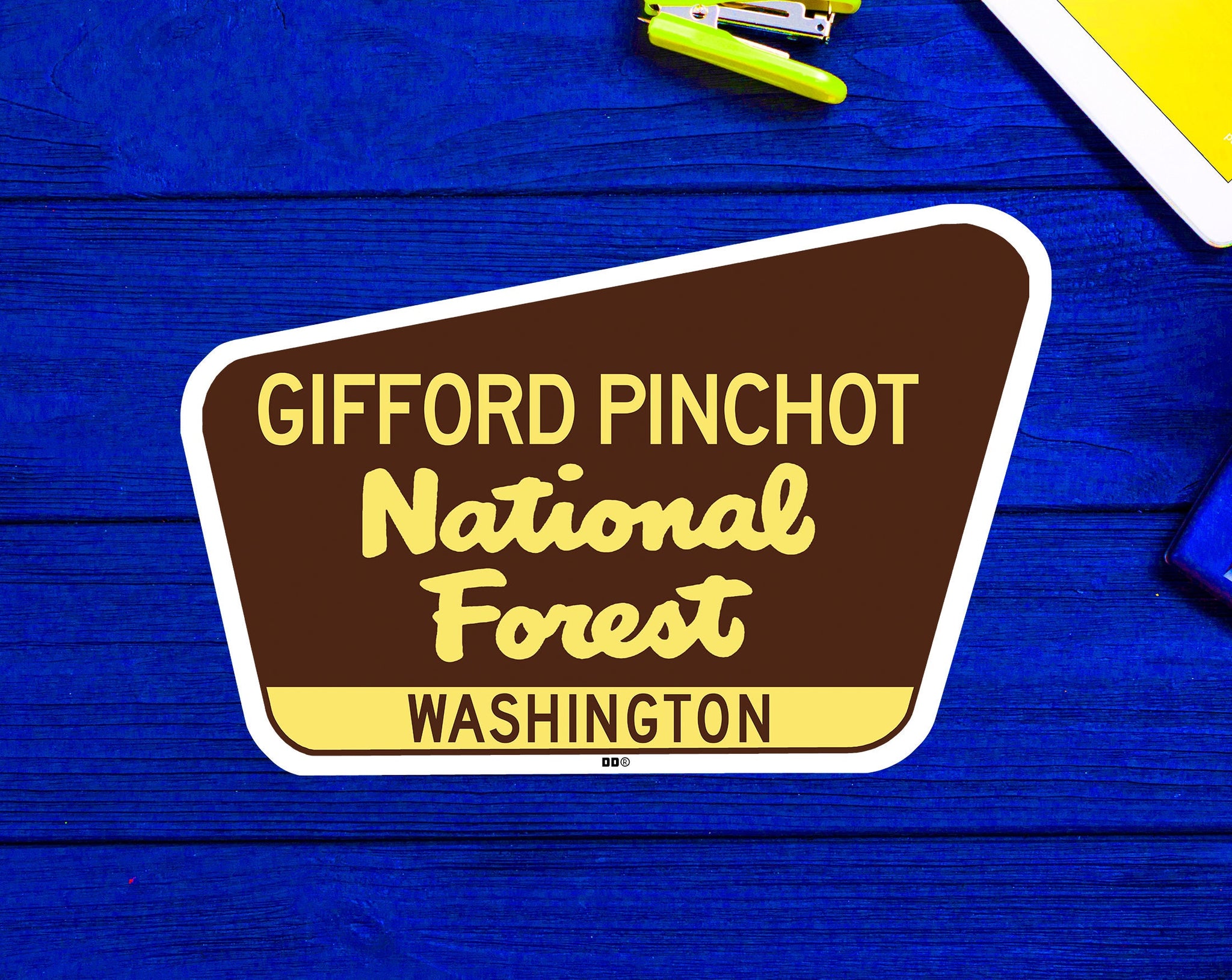 Gifford Pinchot National Forest Decal Sticker 3.75" x 2.5" Washington Park Vinyl Laptop Bumper Luggage Mt