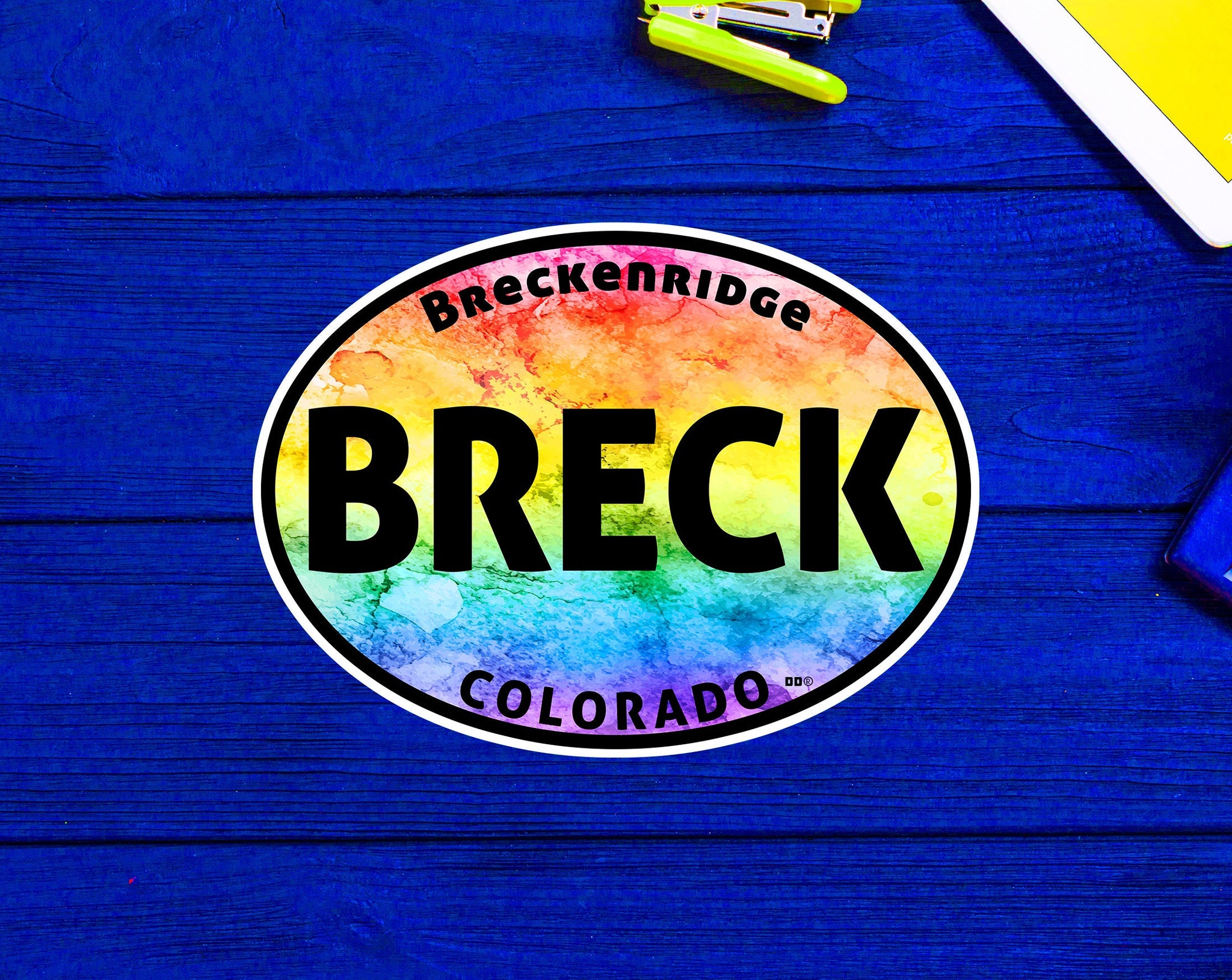 Ski Breckenridge Colorado Skiing Decal Sticker 4" Vinyl Laptop Bumper Luggage