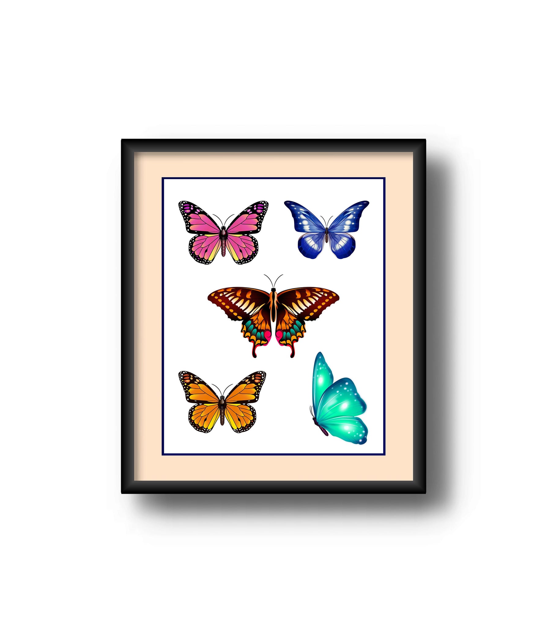 Butterfly Art Print For You To Print Butterflies Boho Colorful Instant Download