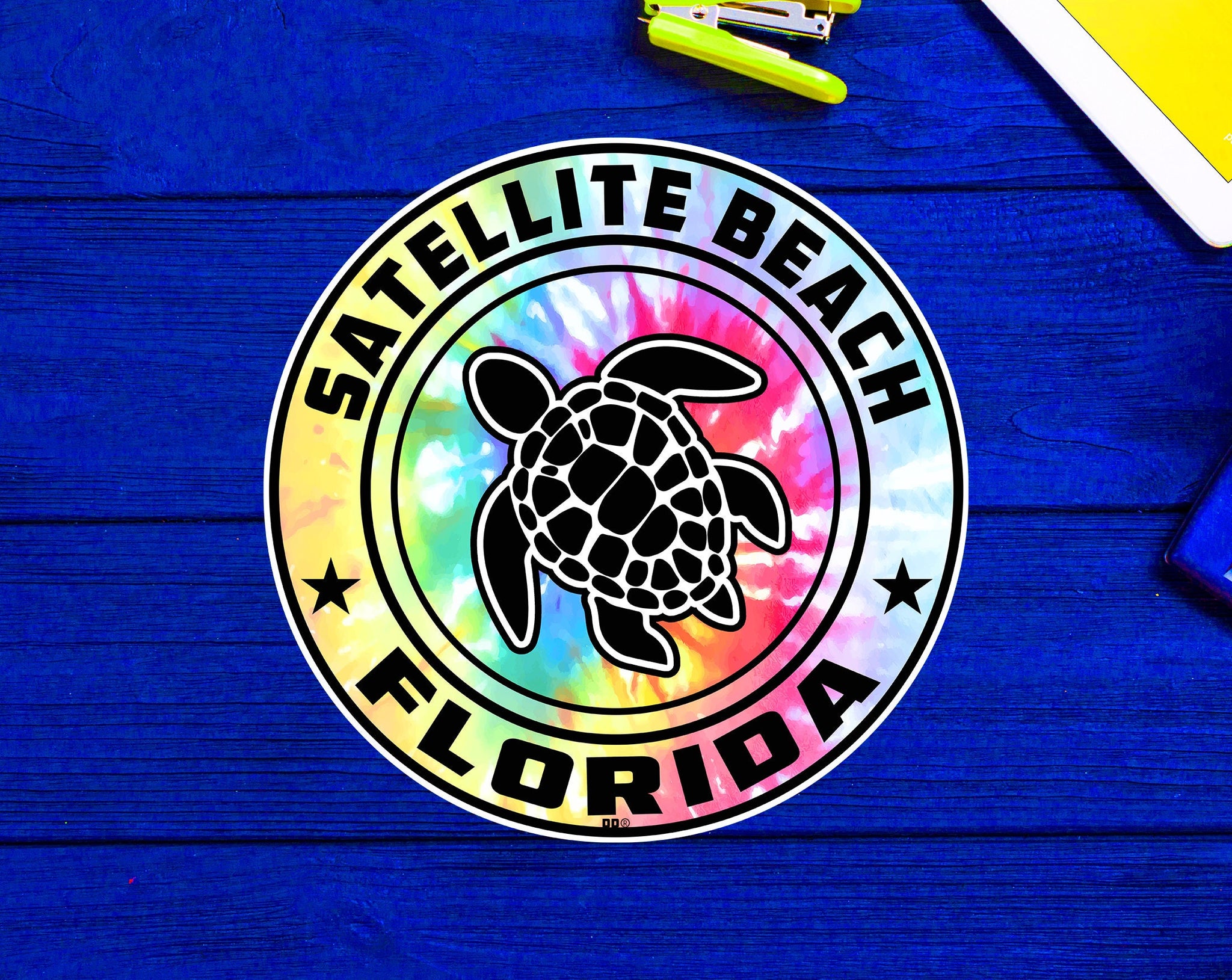 Satellite Beach Florida Beach Sticker Decal 3" Vinyl Sea Turtle
