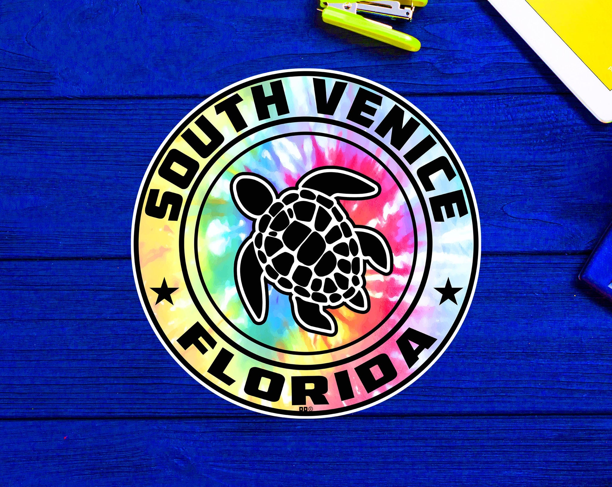 South Venice Florida Beach Sticker Decal 3" Vinyl Sea Turtle