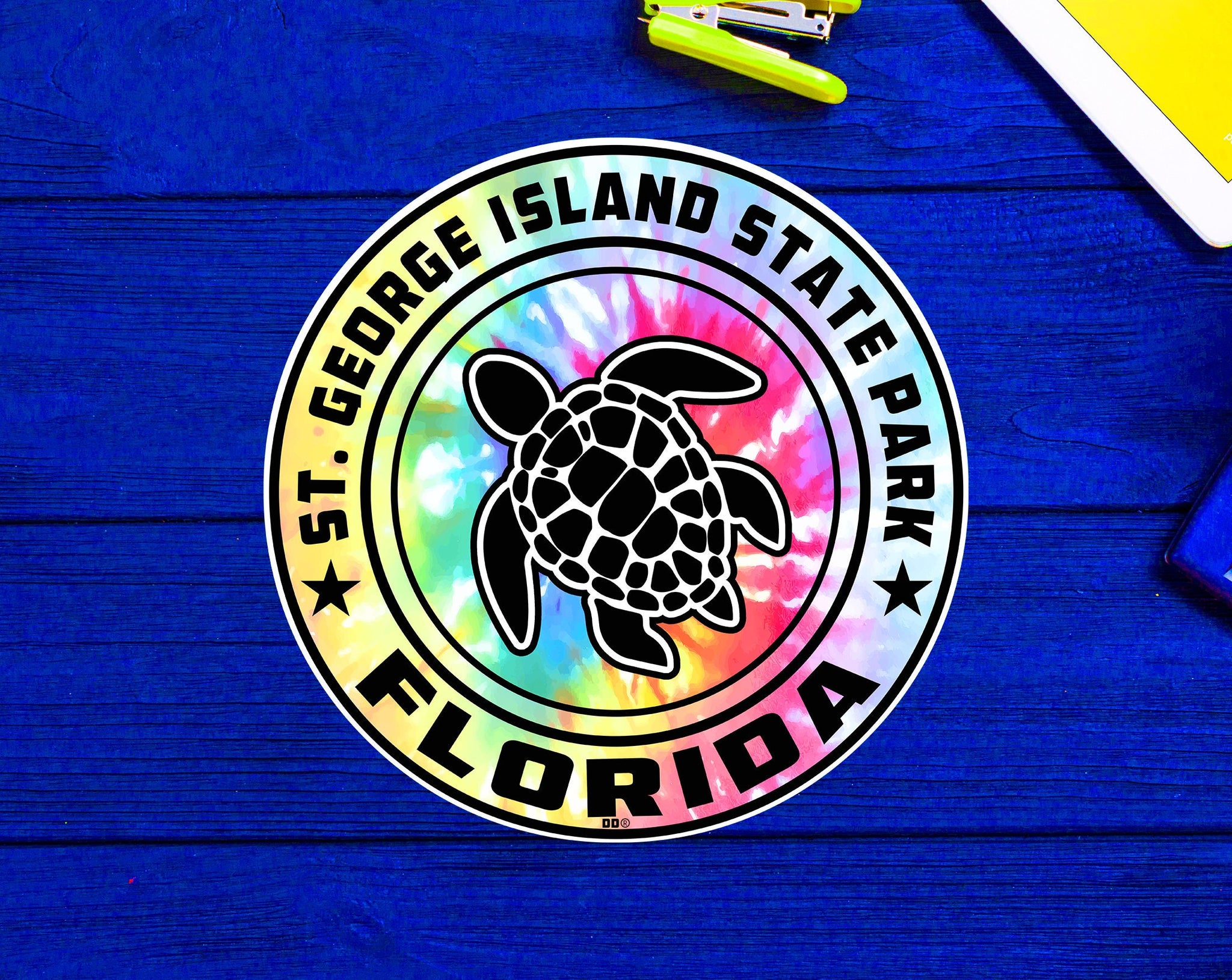 St. George Island State Park Florida Beach Sticker Decal 3" Vinyl Sea Turtle