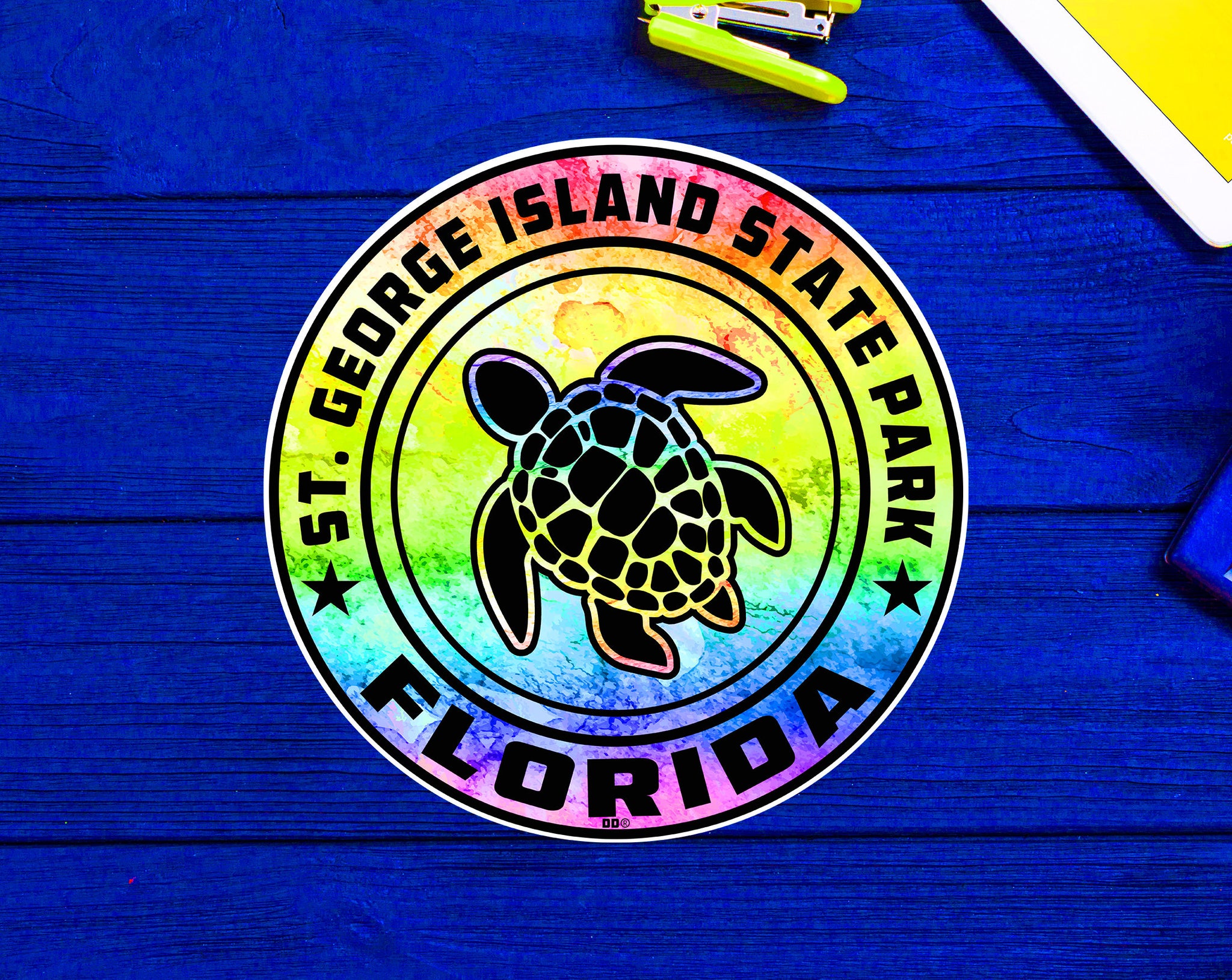 St. George Island State Park Florida Beach Sticker Decal 3" Vinyl Sea Turtle