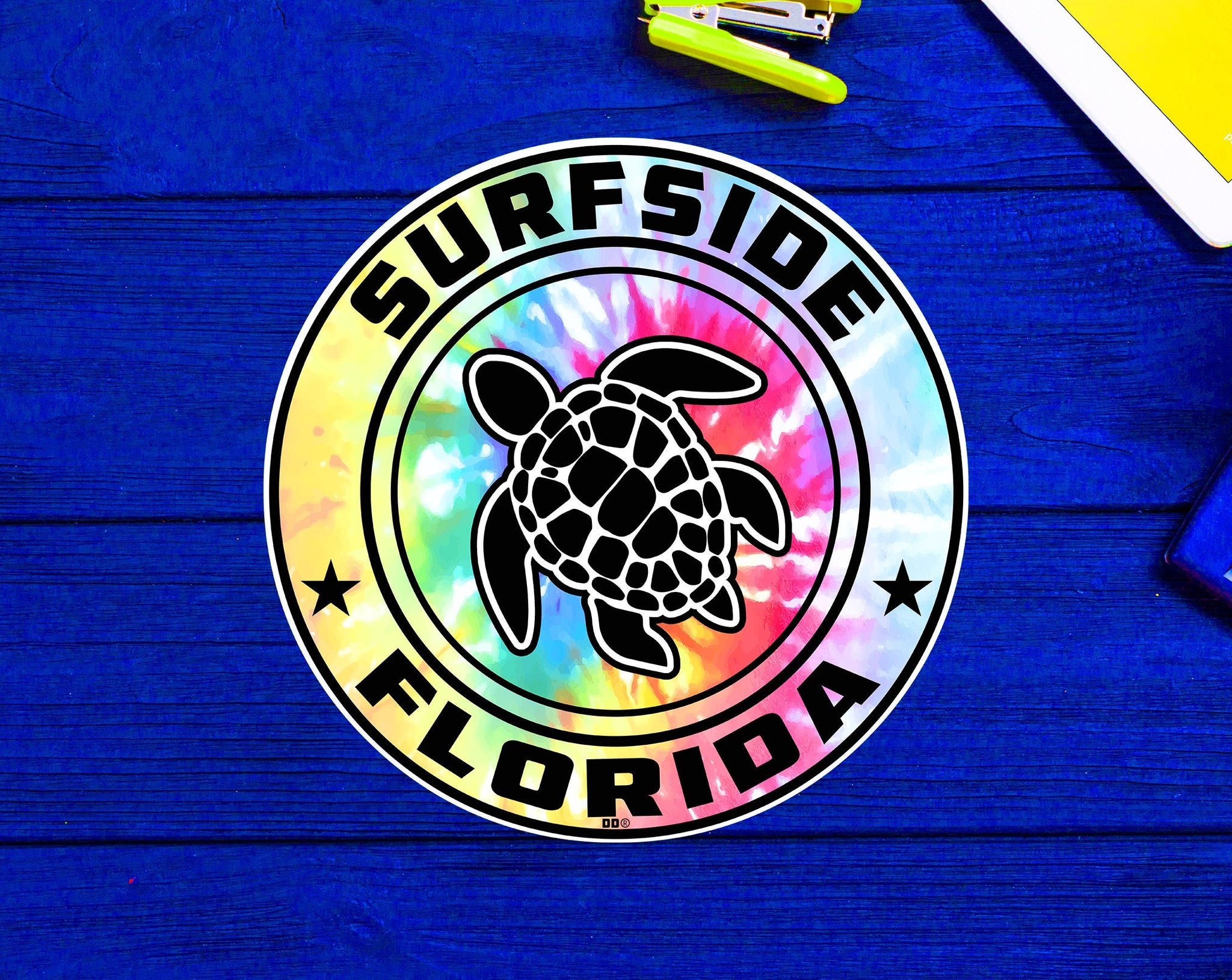 Surfside Florida Beach Sticker Decal 3" Vinyl Sea Turtle