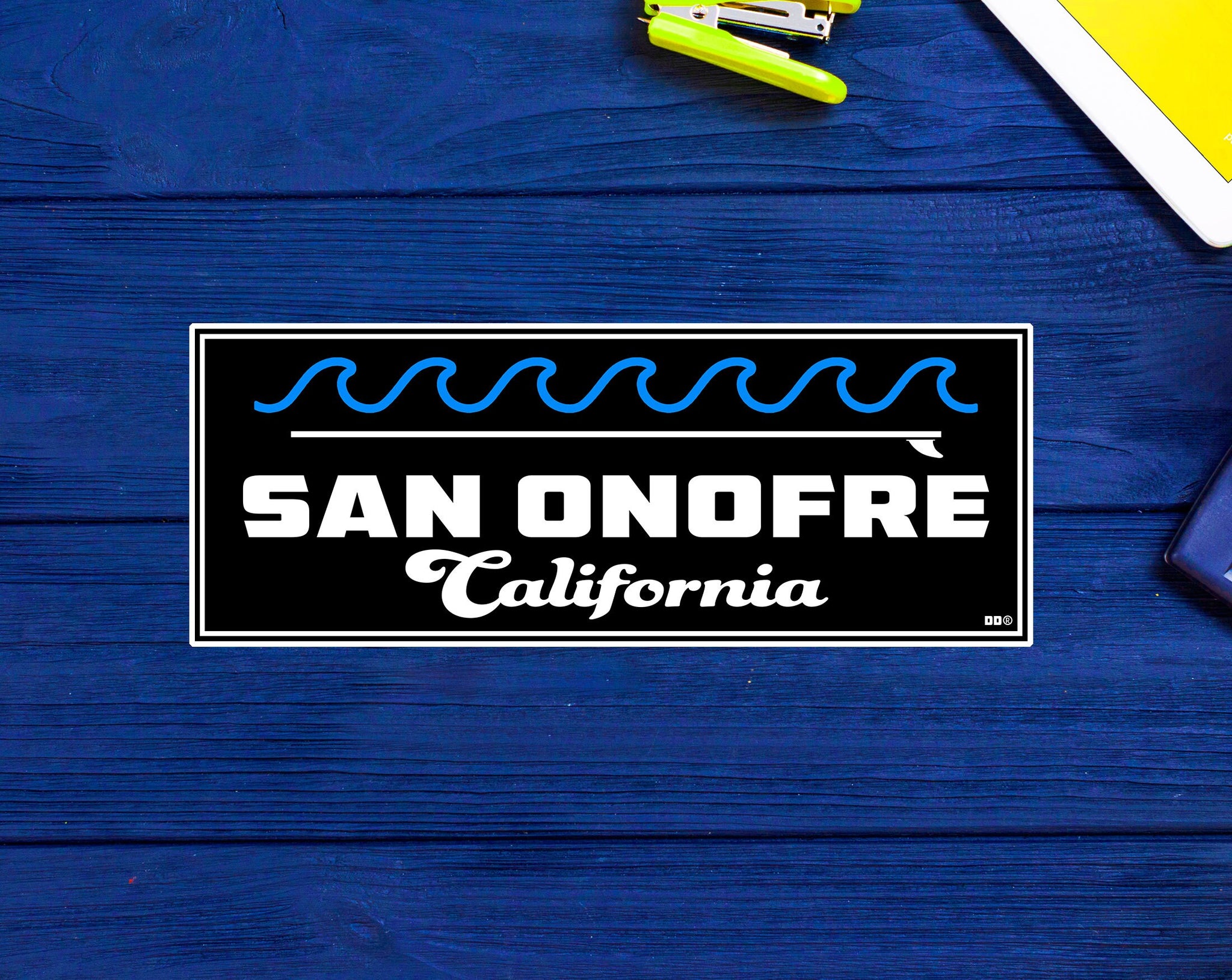 San Onofre California Surfing Surf Vinyl Decal Sticker 4" 1.5" CA