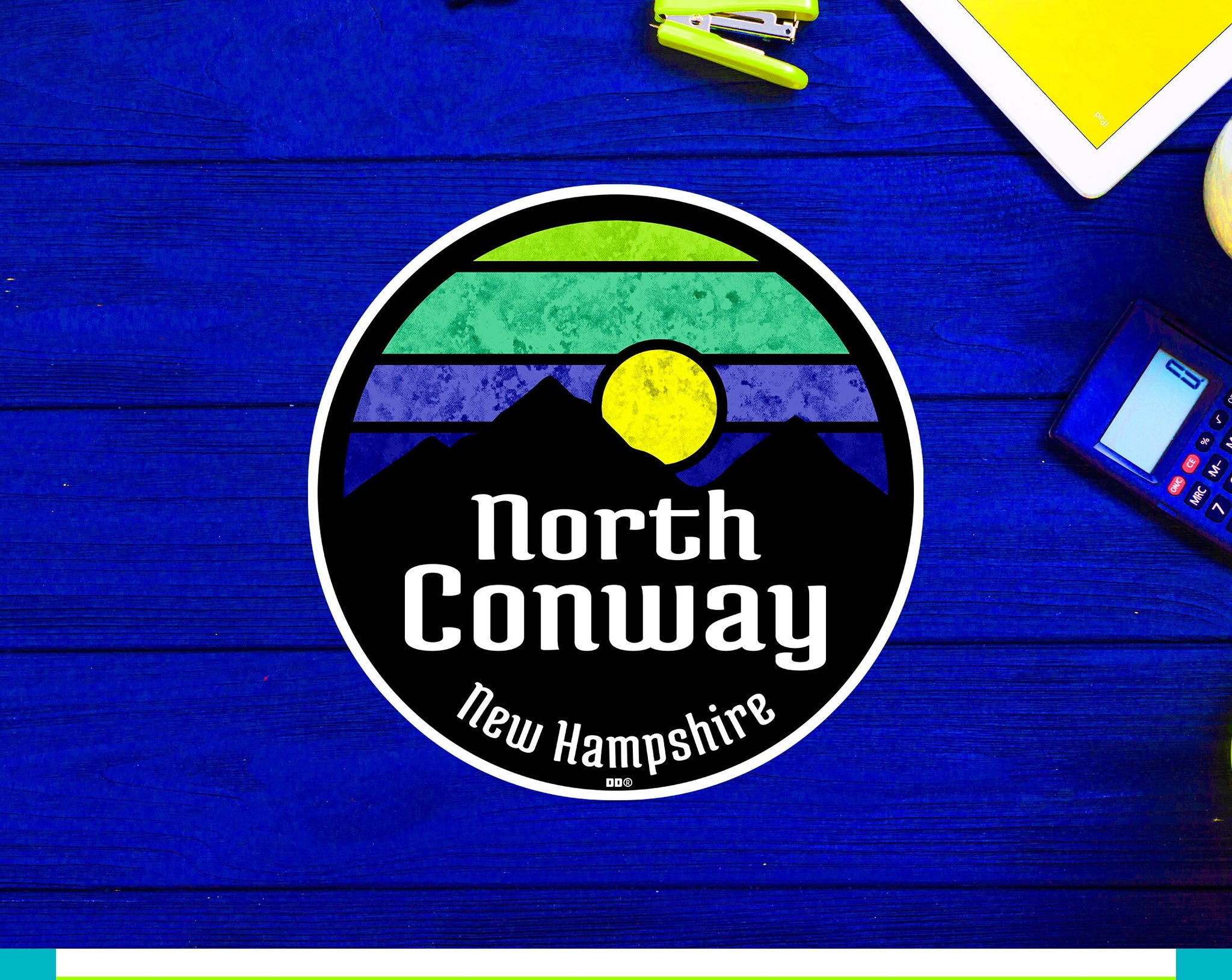 Ski North Conway New Hampshire Skiing Hiking Camping Biking Bike Sticker 3"