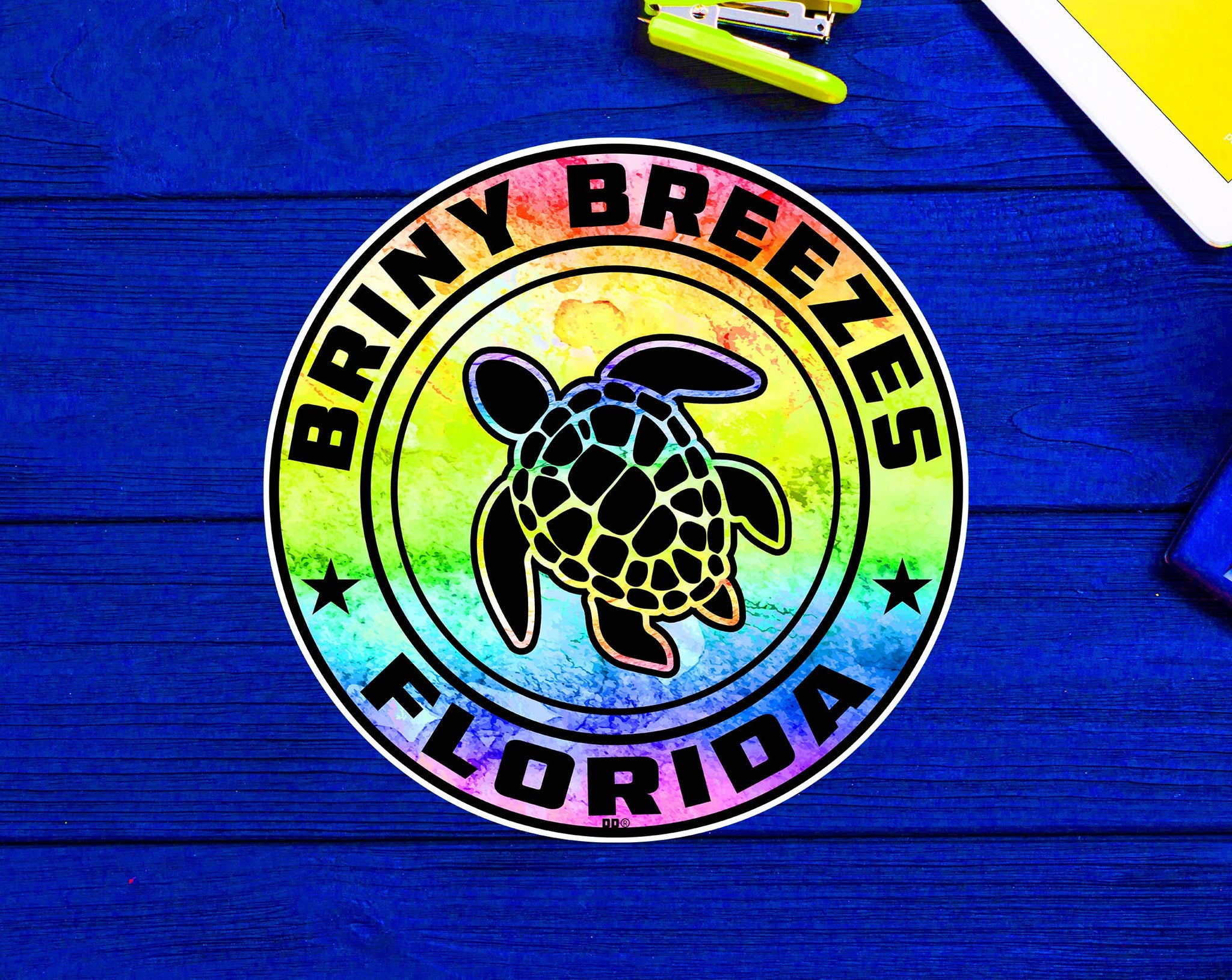 Briny Breezes Florida Beach Sticker Decal 3" Vinyl