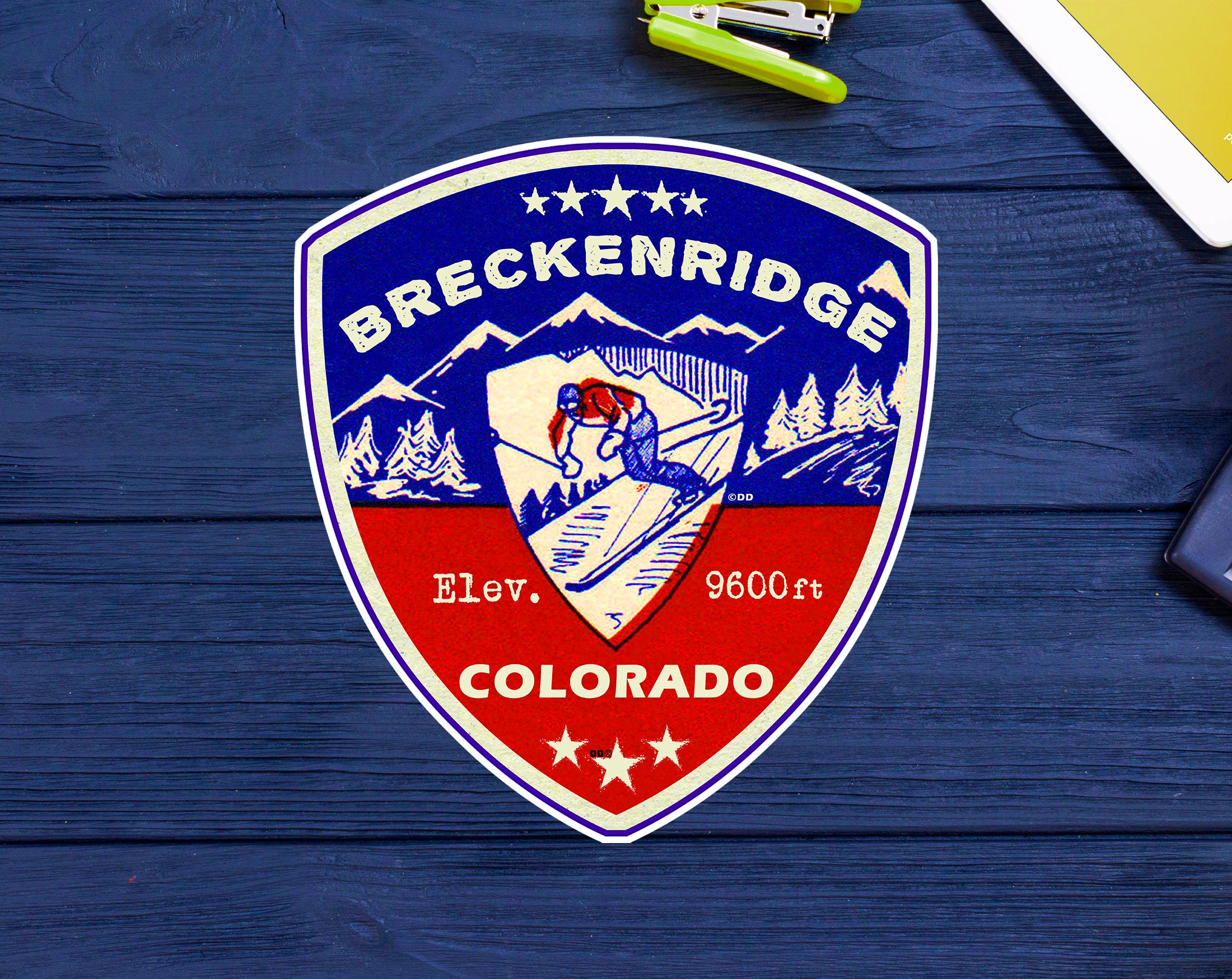 Breckenridge Colorado Skiing Vinyl Sticker Decal 3.25" Ski CO Breck
