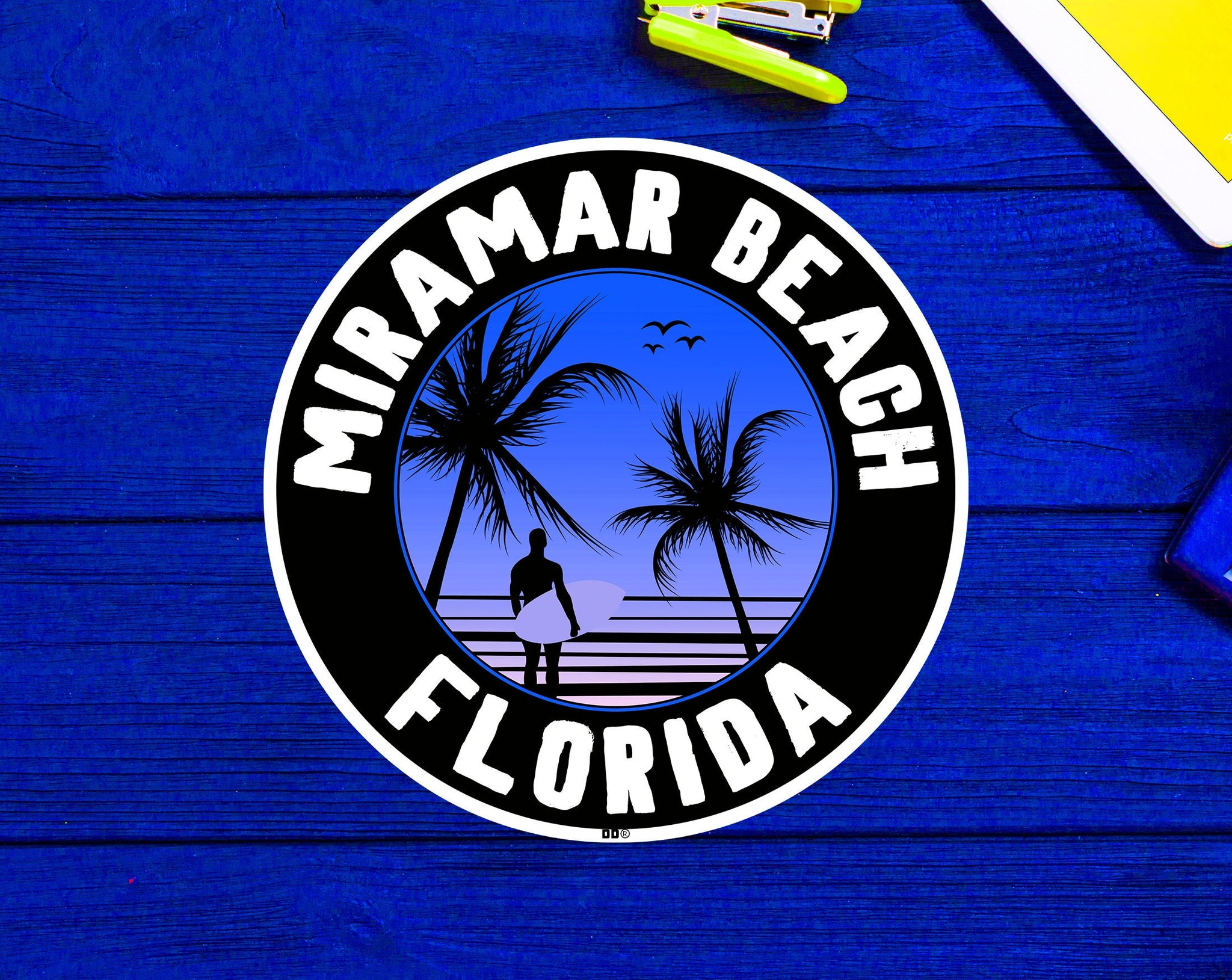 Miramar Beach Florida Beach Sticker Decal 3" Vinyl