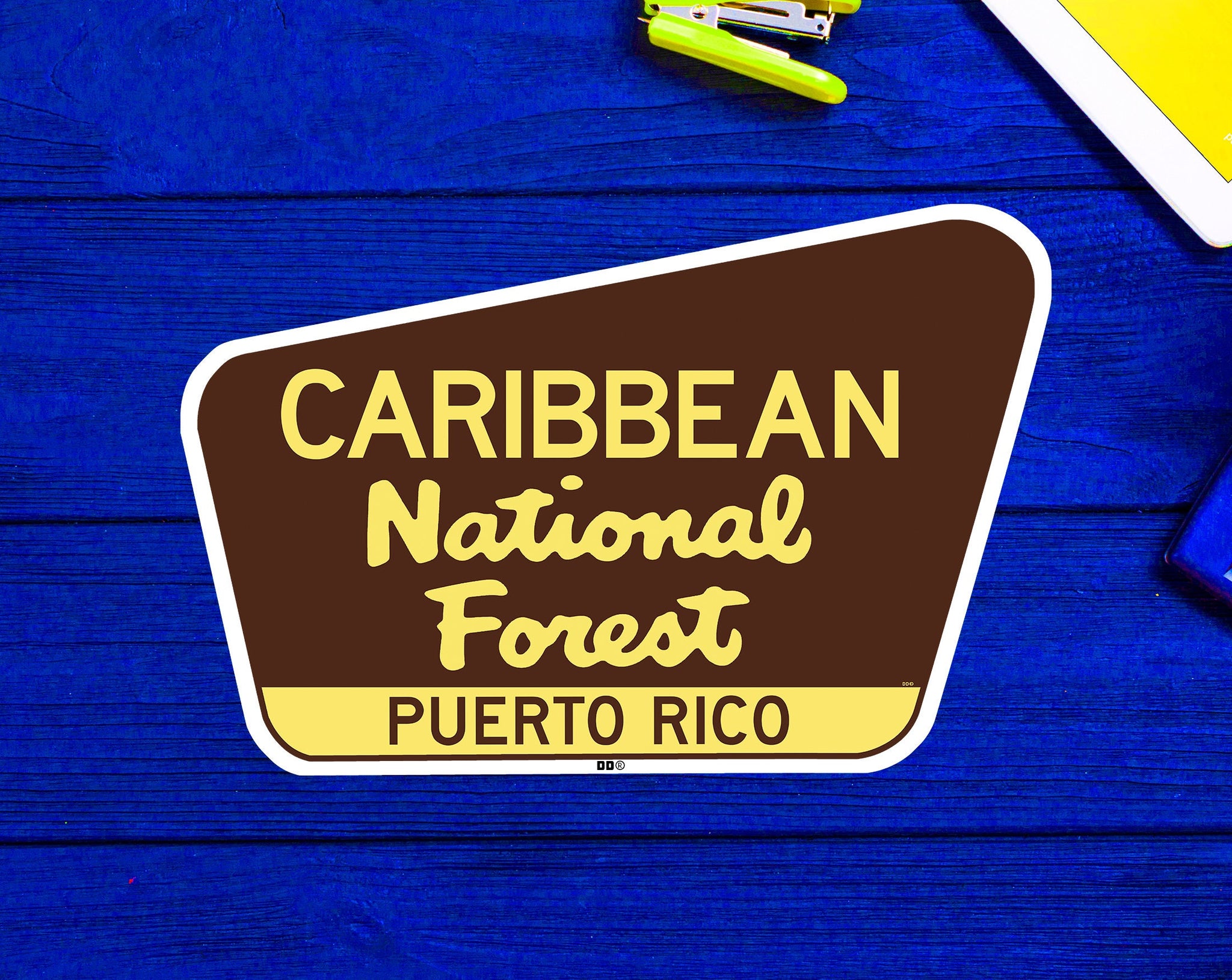 Caribbean National Forest Decal Sticker 3.75" x 2.5" Puerto Rico Vinyl